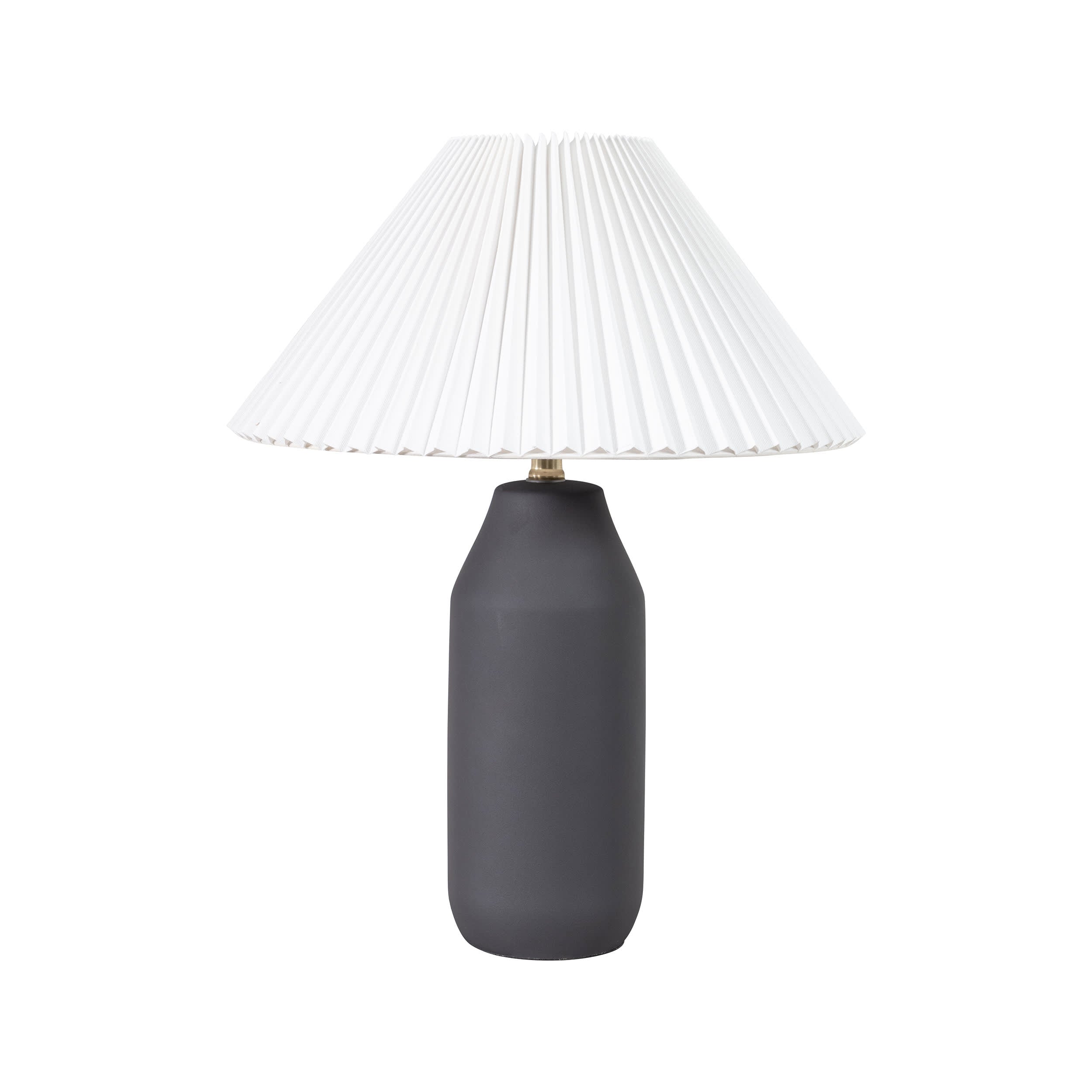22 Inch Black Ceramic Sculptural Table Lamp - Modern Home Decor for Living Room, Bedroom, or Office Lighting