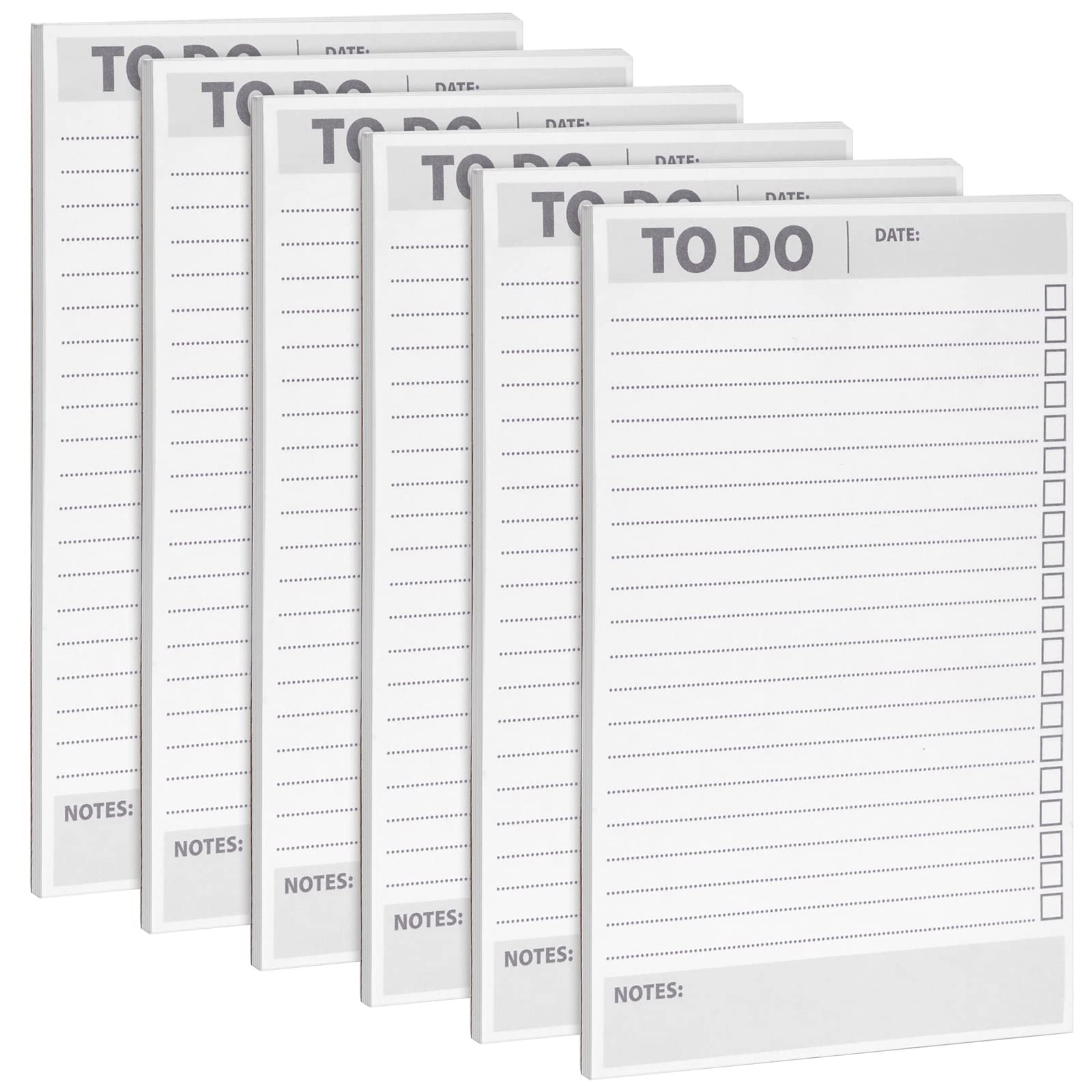 Paper Junkie 6-Pack To-Do List Notepads - 8.5 x 5.5 Inch Daily Planner & Reminder Checklist (60 Sheets Each) for Office, School & Home Organization