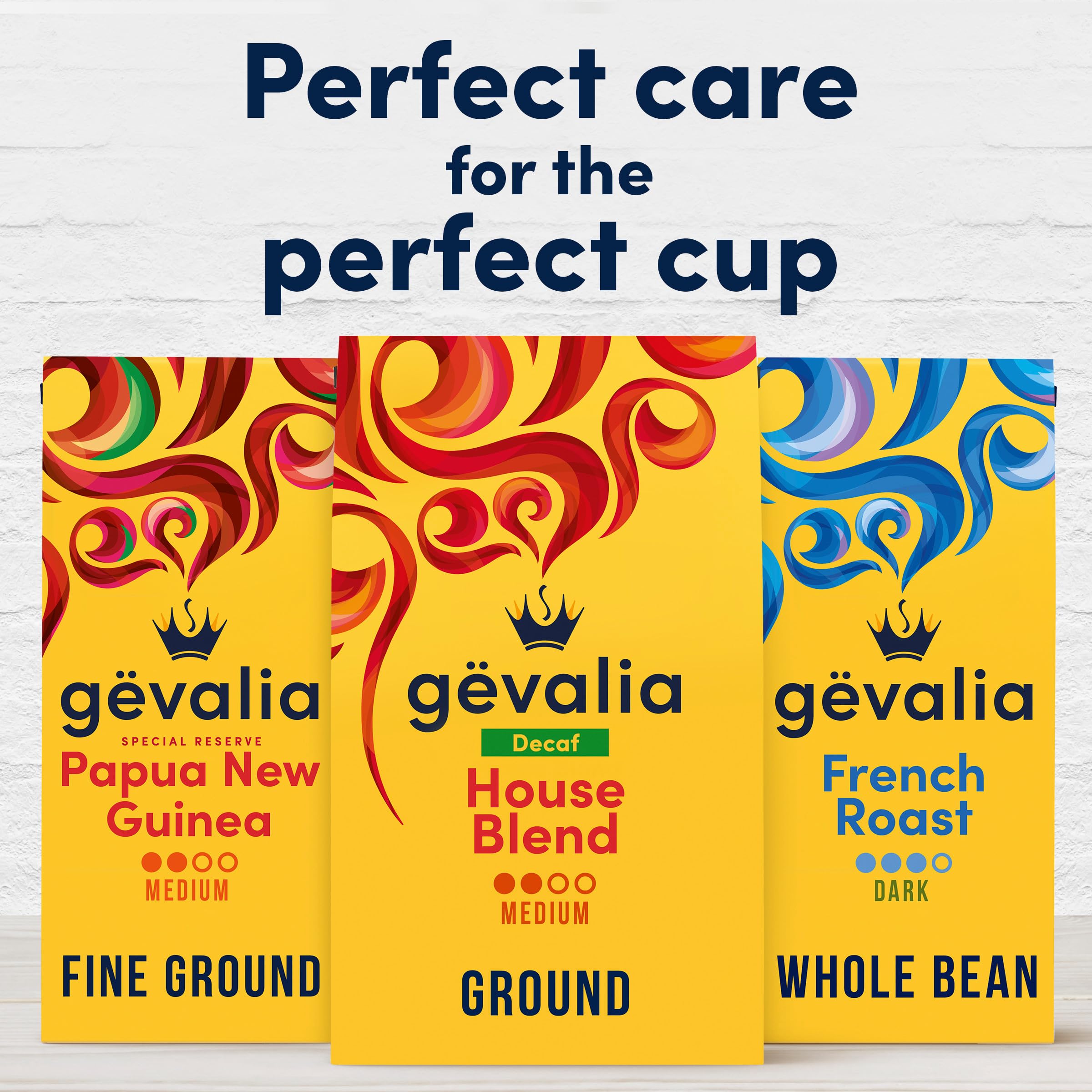 Gevalia House Blend Decaf Medium Roast Ground Coffee - 20 oz Bag | Premium Decaffeinated Coffee for Home, Office & Gifting | Smooth & Balanced Flavor