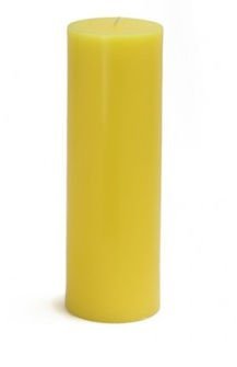 CPZ-096-12 Bulk Yellow Pillar Candles 3x9 Inch - 12 Pack for Weddings, Church Decor & Home Aromatherapy