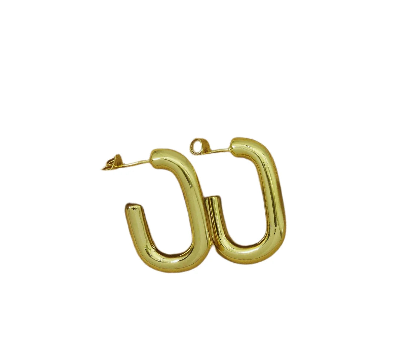 Lauren Kenzie Oval Hoop Earrings for Women - 14K Gold Plated Dainty Minimalist Jewelry - Perfect for Everyday Wear, Office & Date Night