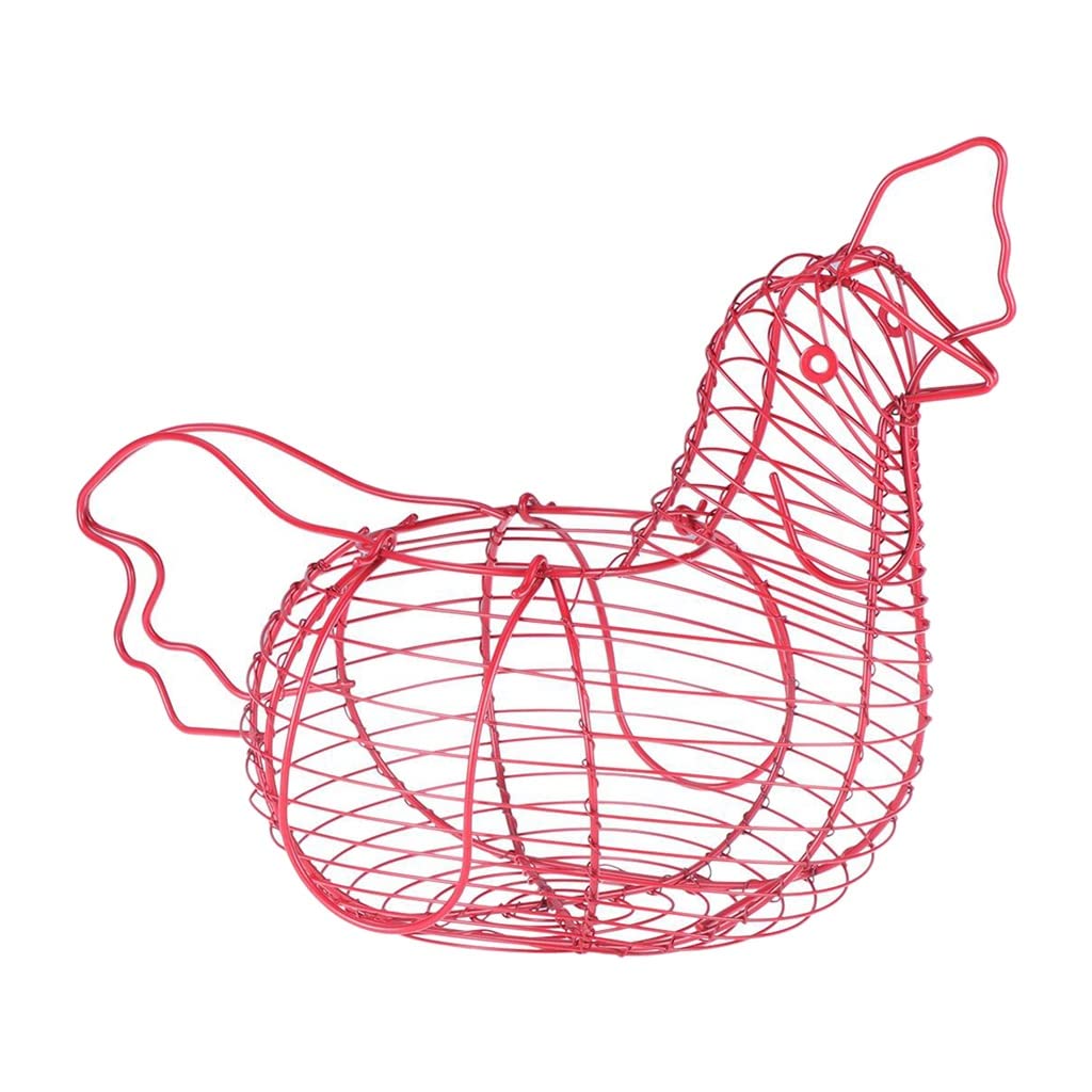 Farmhouse Style Metal Wire Egg Basket - 12.8
