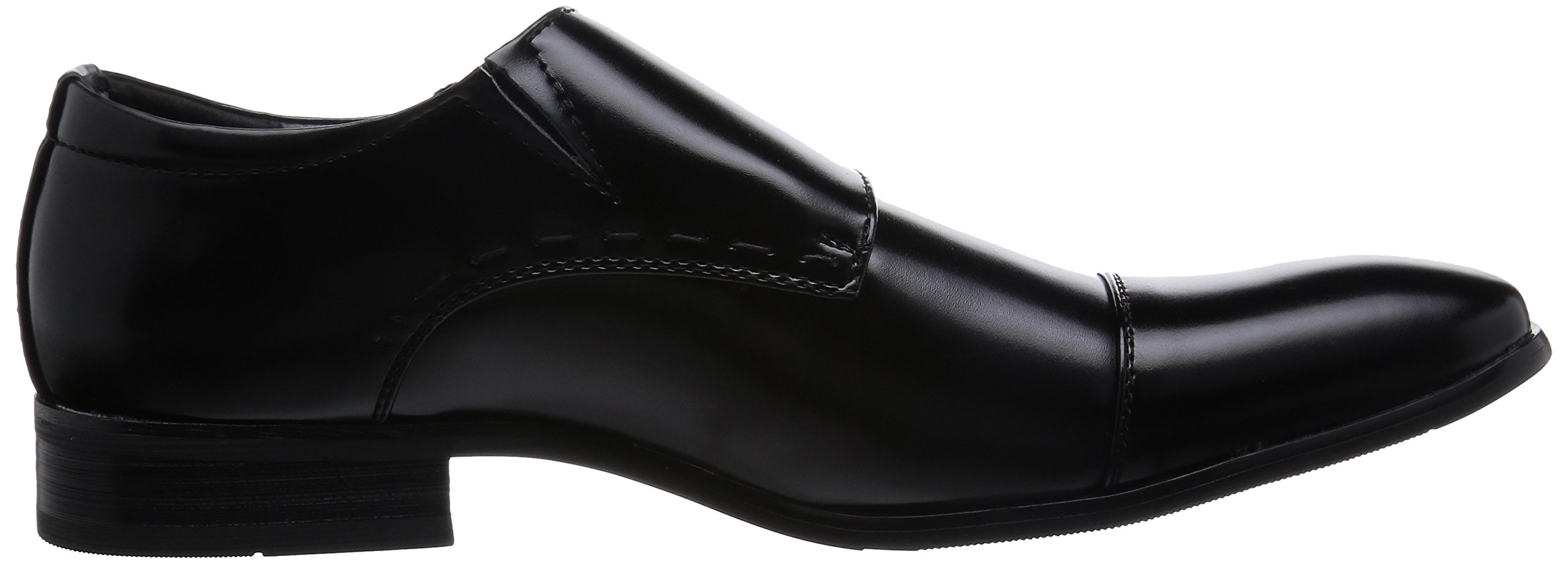 MM/ONE Men's Double Monk Strap Oxford Dress Shoes - Memory Foam Insole, Cap Toe, Black & Dark Brown - Perfect for Business, Formal Events & Office Wear