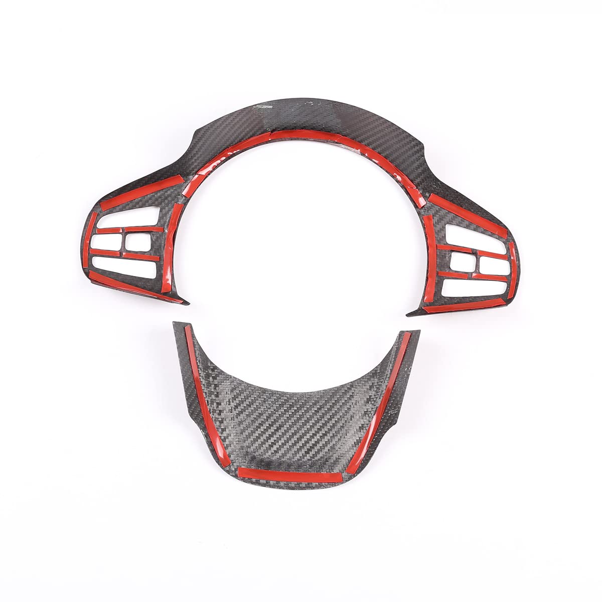 Premium Real Carbon Fiber Center Console Button Trim Frame for Toyota Supra GR A90 A91 MK5 (2019-2024) - Red Carbon Fiber Protective Cover | Interior Upgrade & Car Accessories | Perfect for Car Enthusiasts & Customization