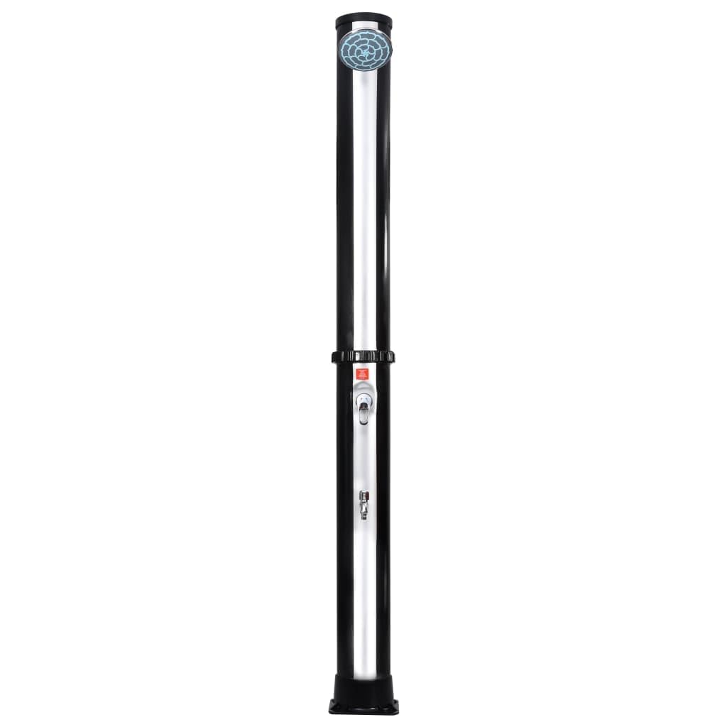 **10.6 Gallon Outdoor Solar Shower with Adjustable Shower Head & Faucet - Portable Camping, Beach, RV, and Garden Use (Black & Silver, 14.29g)**