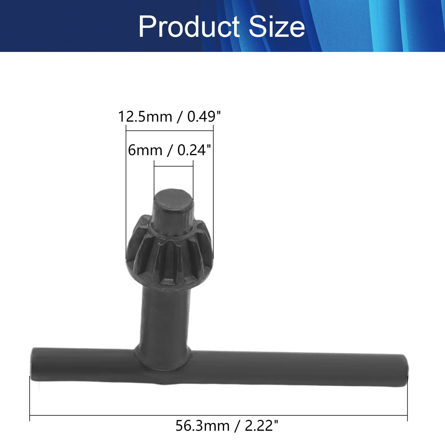 11-Piece Carbon Steel Drill Chuck Key Wrench Set - Replacement Chuck Key for Electric Drills - Heavy Duty Press Clamping Tool for Woodworking, Metalworking & DIY Projects