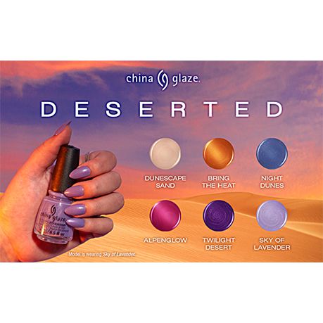 China Glaze Deserted Collection Nail Polish - Long Lasting, High Shine Finish for Salon-Quality Manicures at Home | Perfect for Everyday Wear, Special Occasions & Nail Art Designs