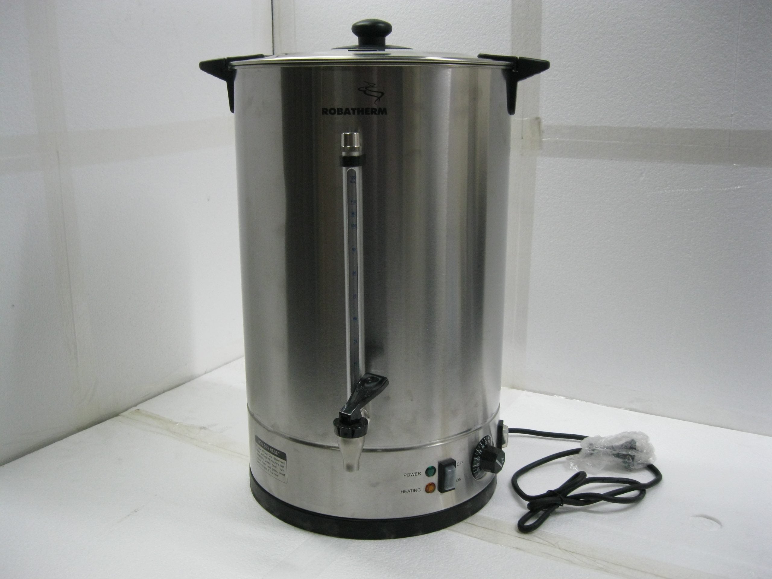 20L Double Skinned Stainless Steel Hot Water Urn with Safety Lock - CL UDS20VP 8191 - Perfect for Catering, Events & Large Gatherings