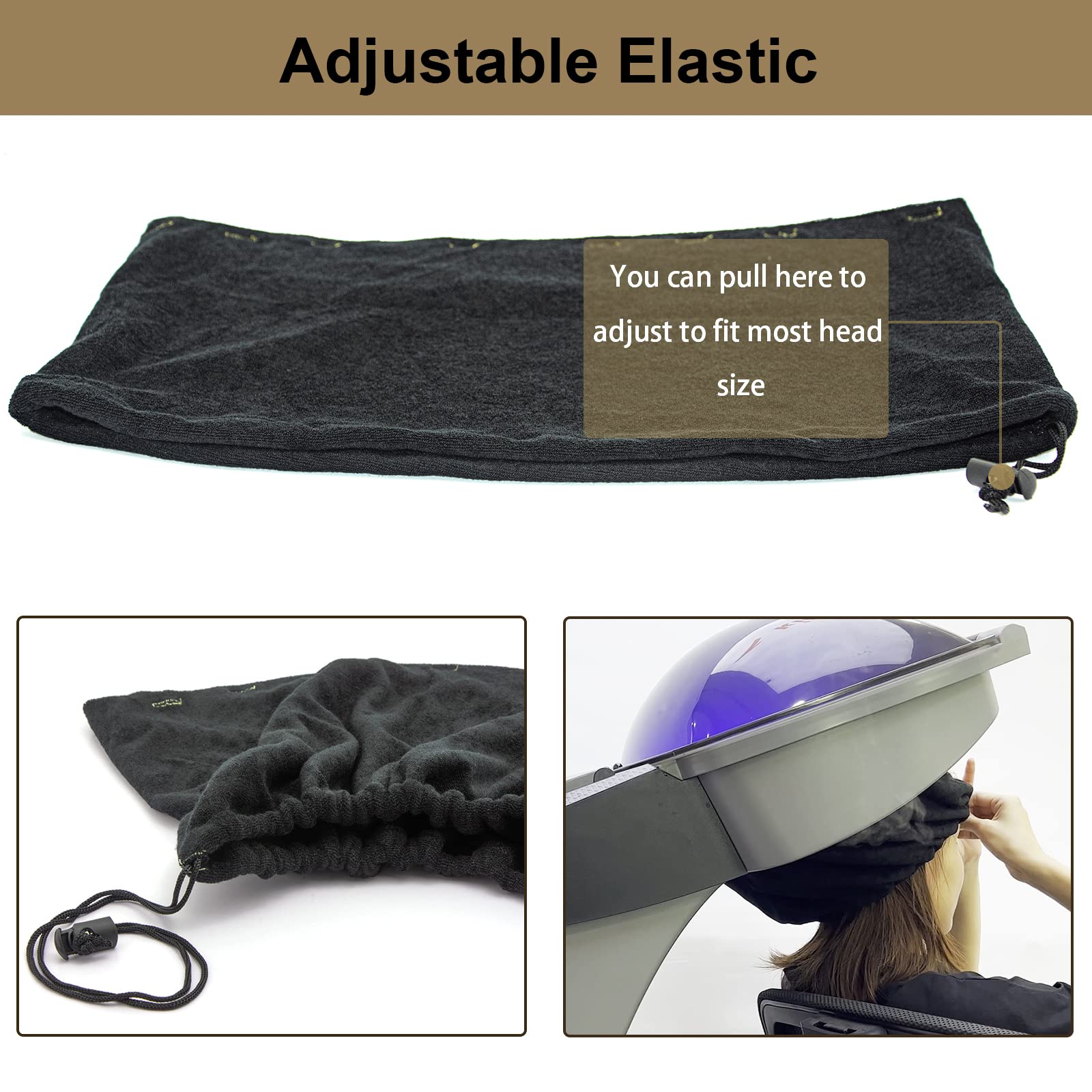Professional Micro Mist Hair Steamer with Hood (10 Black Hoods) - Salon-Grade Hair Care for Deep Conditioning, Scalp Treatment & Relaxation | Perfect for Home Salons, Spas & Professional Stylists