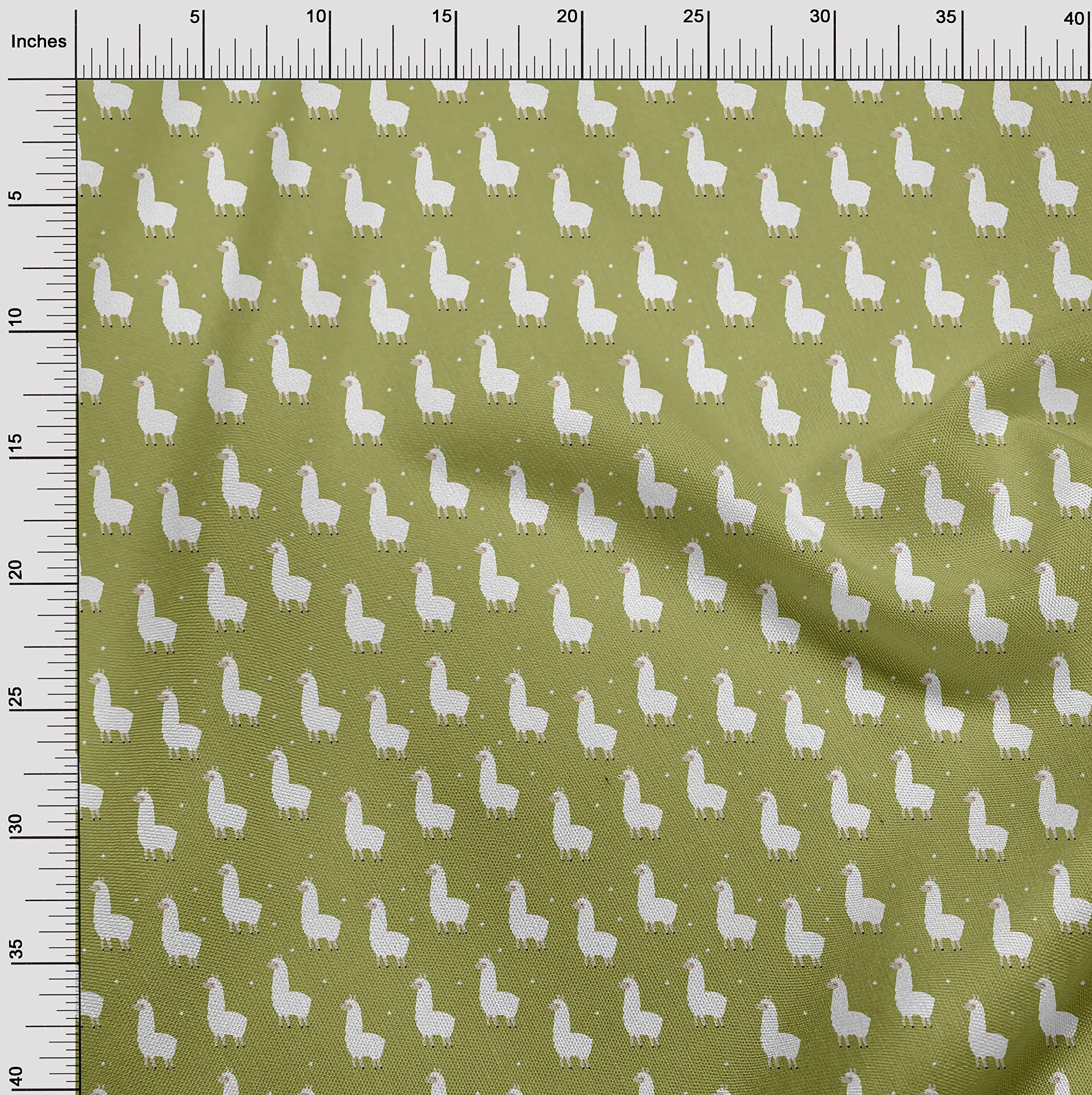 Premium Olive Green Polyester Spandex Fabric - 56
