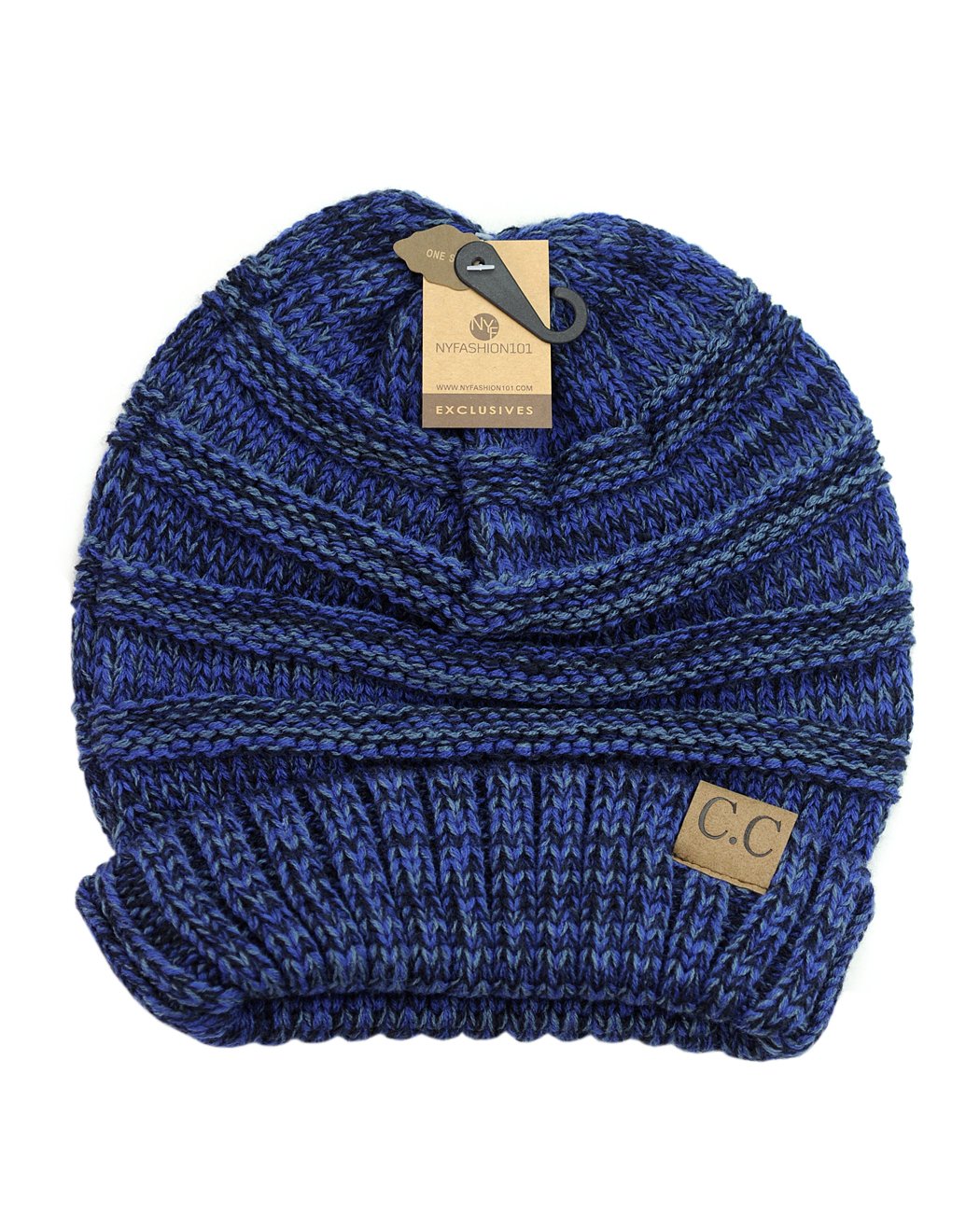 NYFASHION101 Slouchy Wrinkled Beanie Cap - Soft Stretchy Skull Hat for Men & Women - Perfect for Winter, Fall & Outdoor Activities
