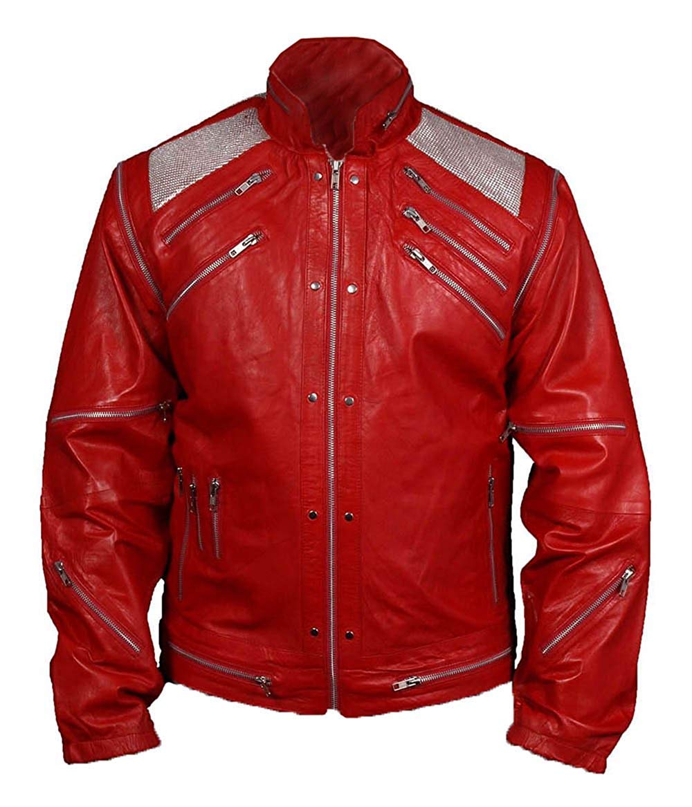 LP-FACON Men's King of Pop Star Rock Fancy Retro Cosplay Costume Jacket & Pants Set - Faux Leather/Cotton Blend - Perfect for Michael Jackson Tribute Shows, Halloween Parties & 80s Themed Events