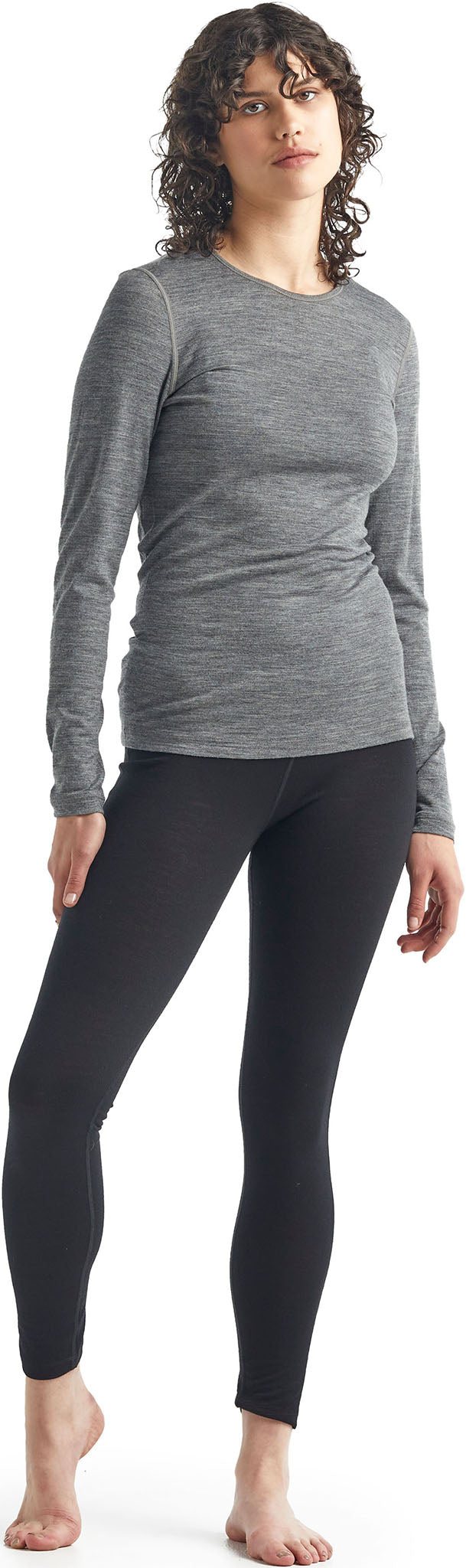 200 Oasis Long Sleeve Crewneck Women's Thermal Shirt - Soft Cotton Blend Base Layer for Winter, Fall & Outdoor Activities