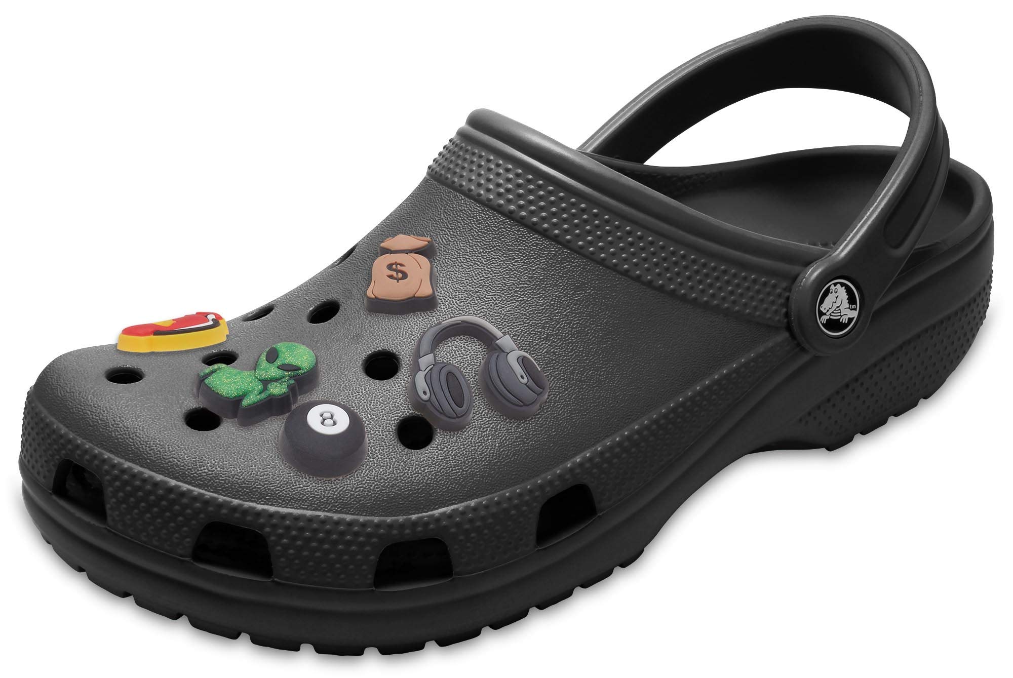 Crocs Classic Clog for Men & Women with 5-Pack Jibbitz Charms - Comfortable Slip-On Shoes for Casual Wear, Work, and Outdoor Activities