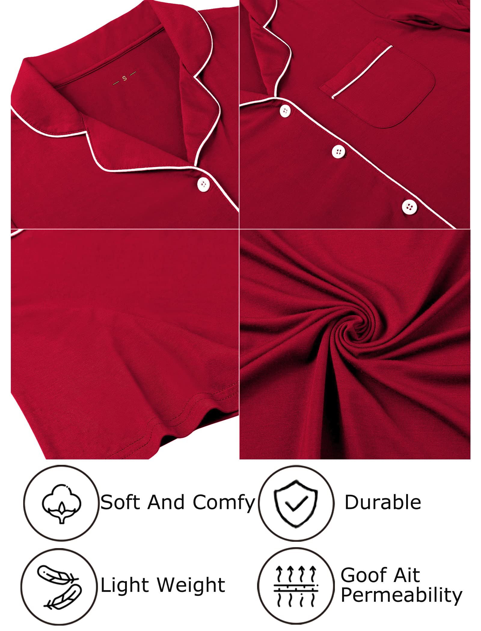 **Leikar Maternity Nightgown for Women - Soft Nursing Pajamas with Long Sleeves, Comfortable Sleepshirt for Pregnancy & Breastfeeding - Perfect for Nighttime Comfort & Nursing at Home**
