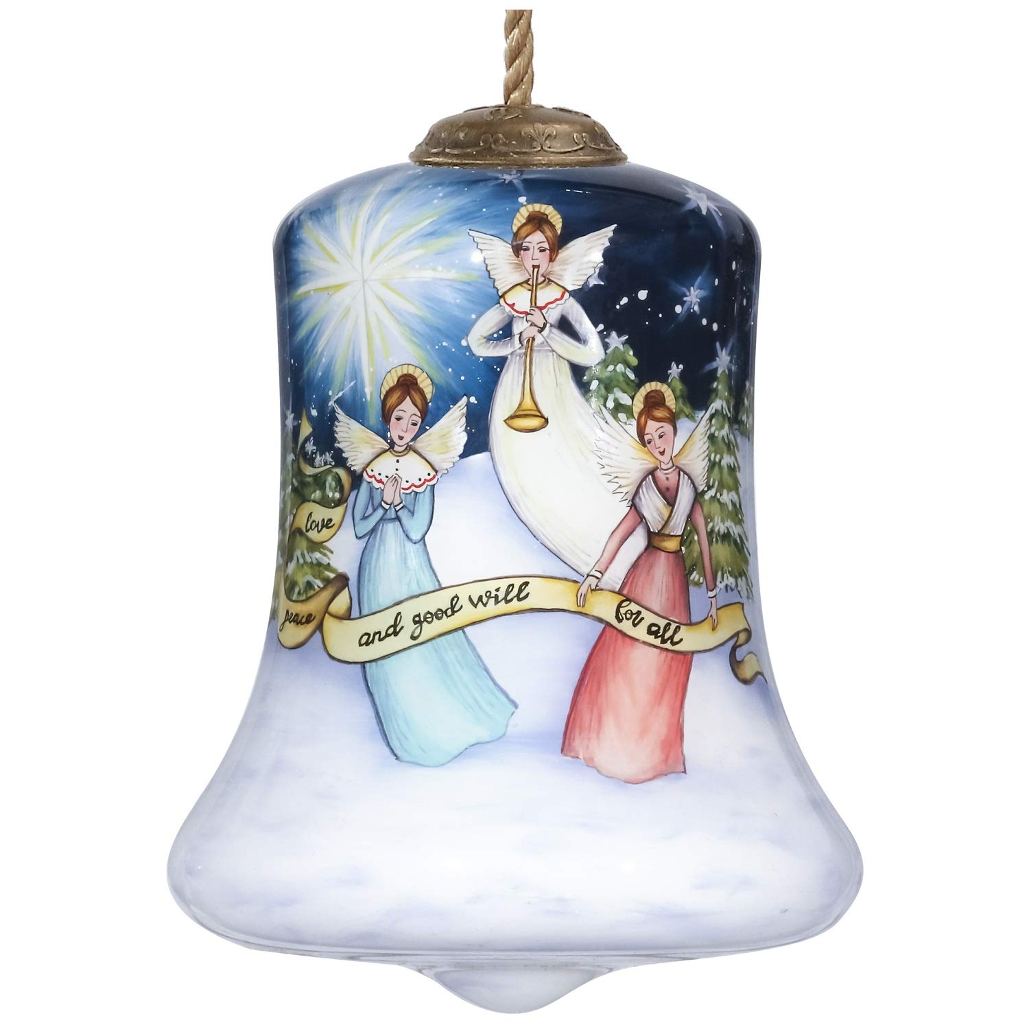 3.5 Inch Angel Christmas Ornament - Love, Peace & Goodwill Decor for Holiday Tree, Gift & Home Decoration | Perfect for Christmas Celebrations, Party Decor & Festive Gifting
