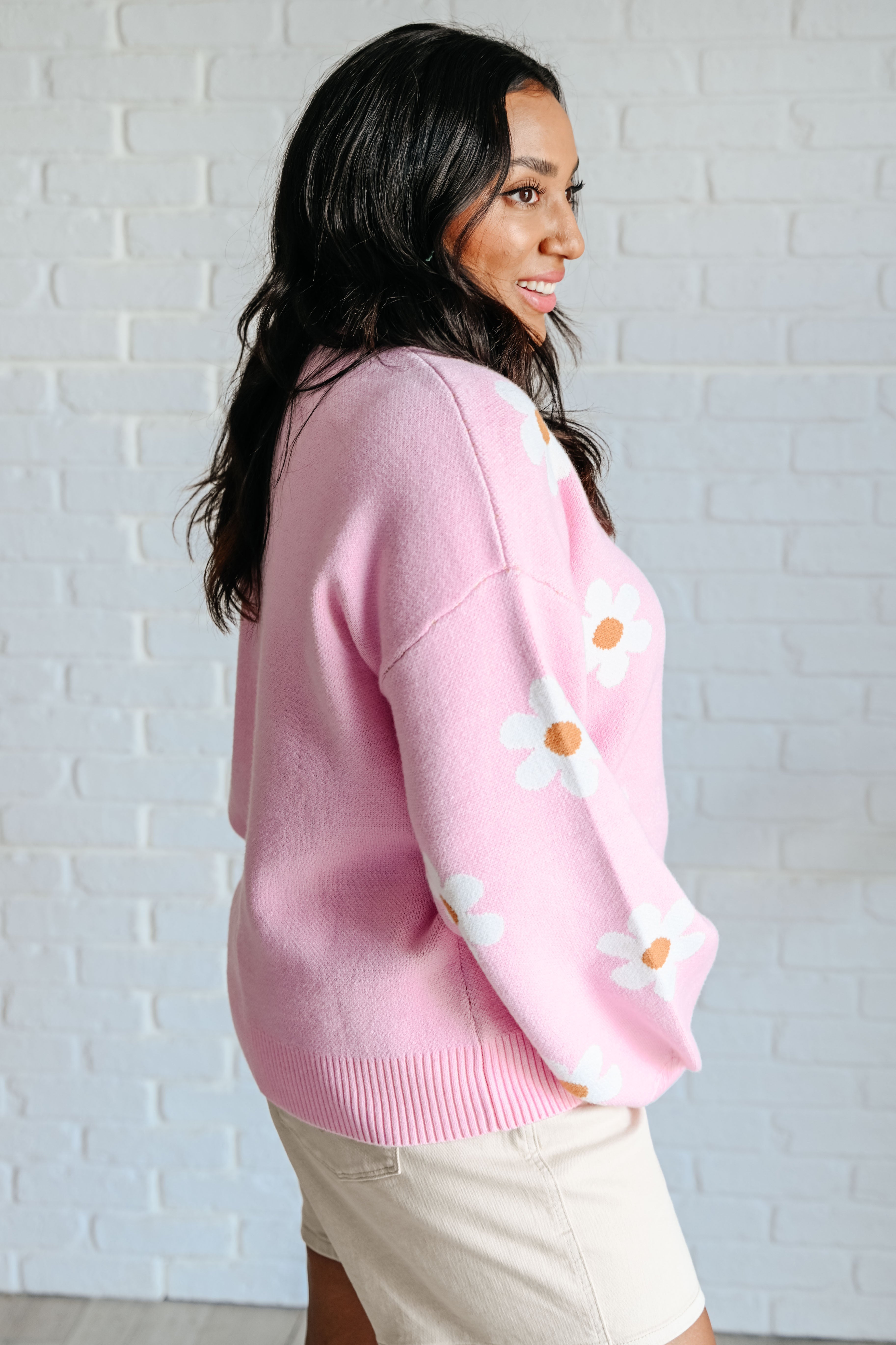 Floral Sweater for Women - Soft & Comfortable Knit Pullover with Elegant Floral Design | Perfect for Casual Outfits, Office Wear & Fall Fashion