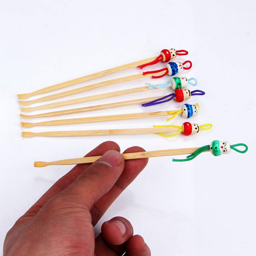 Wooden Ear Wax Removal Tool - Handmade Bamboo Ear Scoop with Long Handle for Safe & Gentle Ear Cleaning - Portable Earwax Remover for Adults & Babies - Perfect for Travel, Home Use, and Personal Hygiene Care