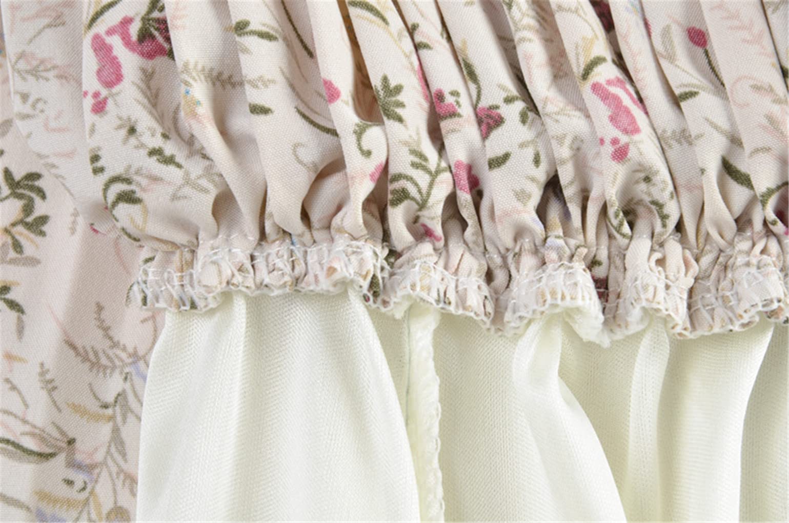 Floral Print Tulle Pleated Maxi Skirt for Women - High Waist Chiffon A-Line Skirt with Loose Fit | Perfect for Summer, Weddings, Beach Vacations & Boho Outfits