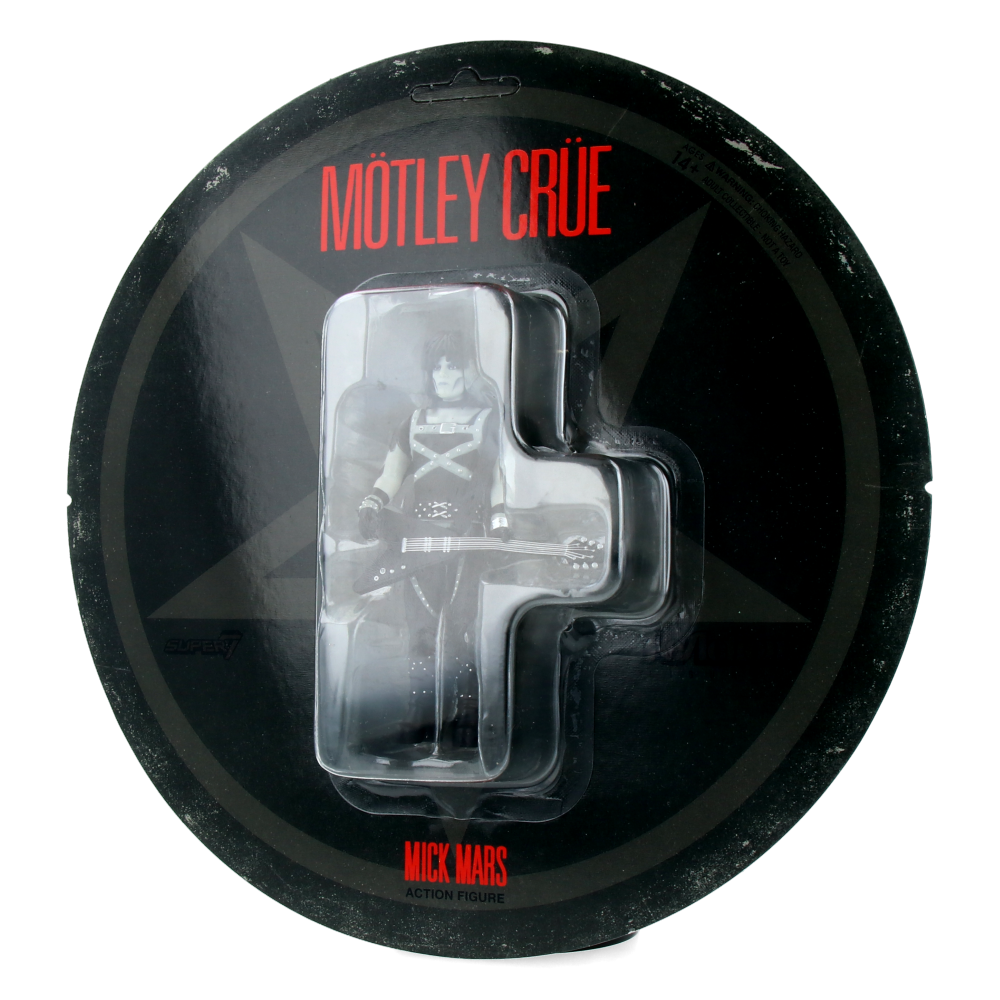 Mick Mars Shout at the Devil Black & White Motley Crue ReAction Figure - Collectible Rock Band Merchandise for Fans & Music Memorabilia Displays