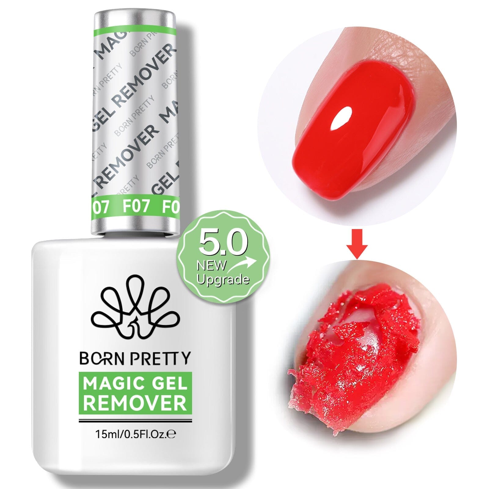 Magic Gel Remover - Acetone Free Nail Polish Remover 15ml | Gentle & Effective for Gel & Acrylic Nails | Perfect for Home Manicures & Salon Use