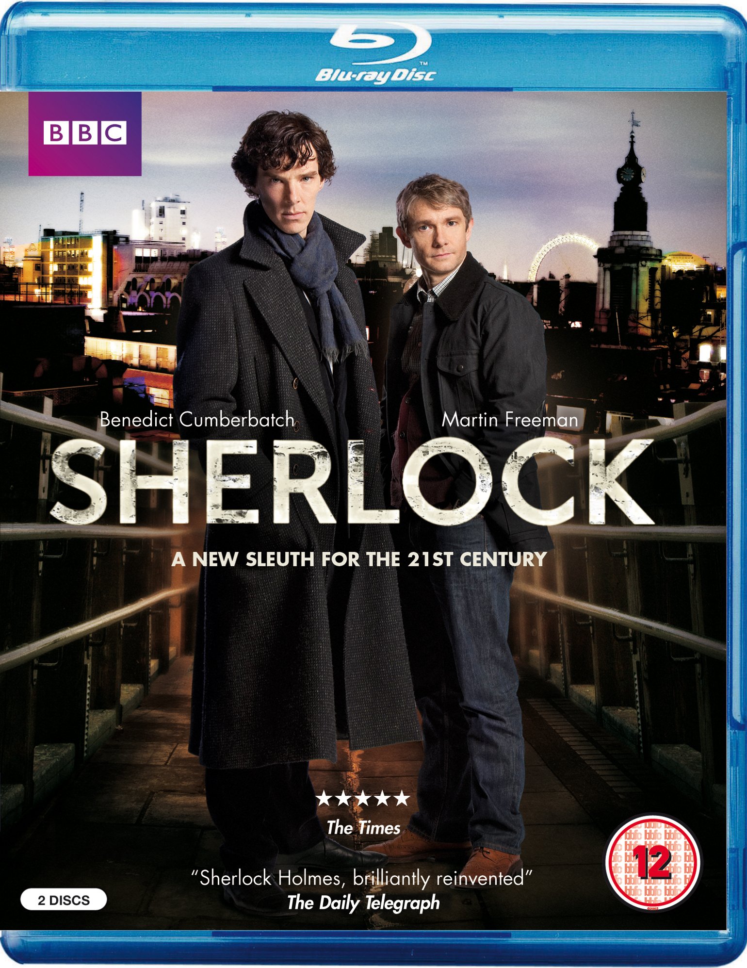 Sherlock Season 1 Blu-ray - Original UK Edition (Region Free, PAL 50i Compatible) | Crime Drama Series for Home Entertainment & Collector's Edition