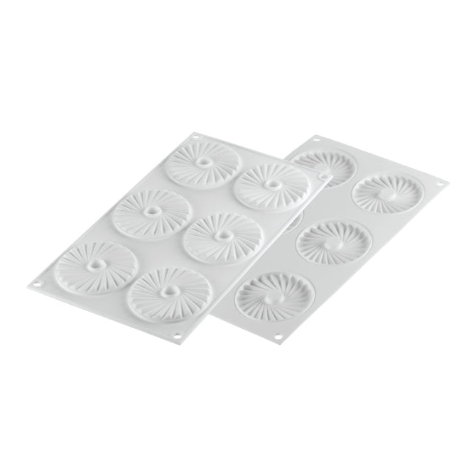 Plisse 23 Silicone Mold with 6 Indents - Perfect for Chocolate, Candy, Soap & Candle Making - DIY Baking & Craft Supplies