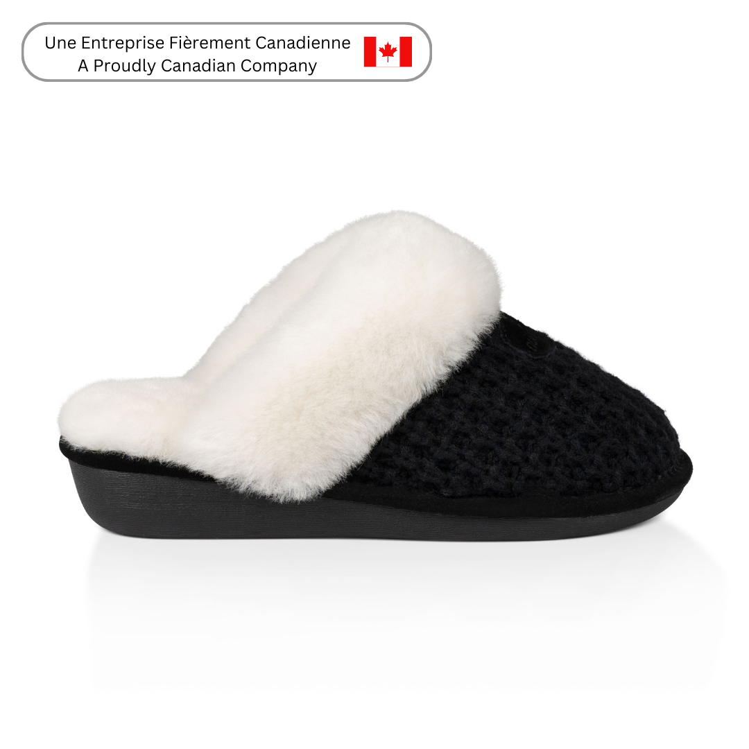 Cass Women's Comfortable Memory Foam Slippers - Soft Indoor/Outdoor House Shoes for Relaxation (Black) - Perfect for Lounging at Home, Morning Coffee, and Quick Errands