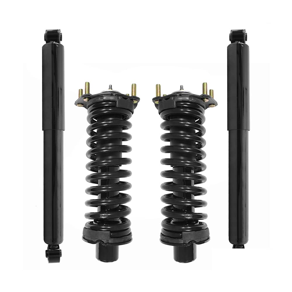 2007-2011 Dodge Nitro Complete Strut Assembly Set of 4 - Front Struts with Coil Springs & Rear Shock Absorbers Replacement - Perfect for Off-Roading, Daily Commuting and Smooth Ride Experience