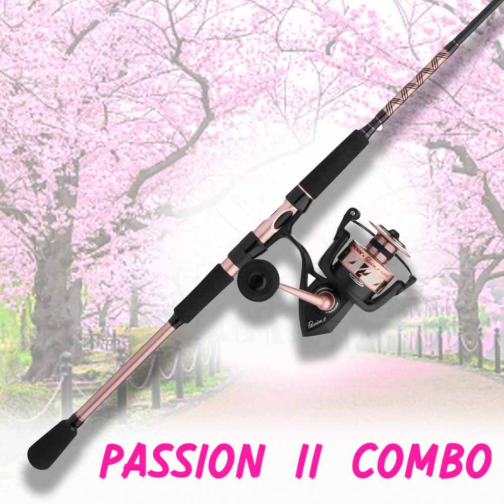 Penn Passion II Spinning Fishing Rod and Reel Combo - 7FT Medium Power Fast Action - Perfect for Freshwater and Saltwater Fishing - Ideal for Bass, Trout, and Walleye Anglers