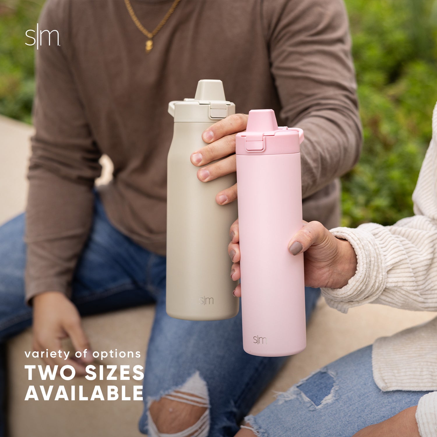 Stainless Steel Water Bottle with Flip Straw Lid - Leakproof & Eco-Friendly for Gym, Hiking & Outdoor Activities