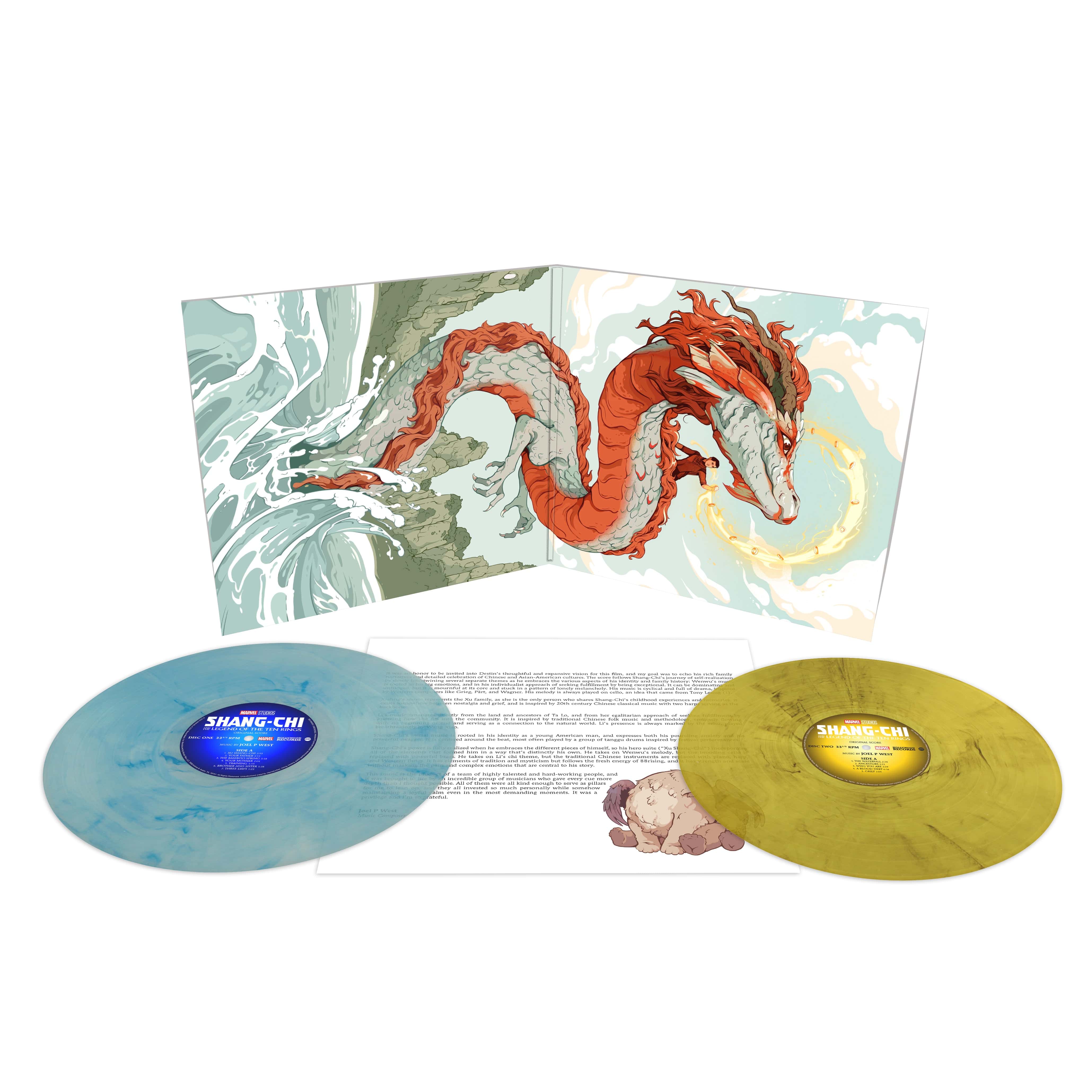 Marvel's Shang-Chi and the Legend of the Ten Rings Original Motion Picture Soundtrack 2XLP Vinyl Record - Limited Edition Collectible for Marvel Fans & Movie Soundtrack Enthusiasts - Perfect for Home Theater, Marvel Collection Displays, and Music Lovers
