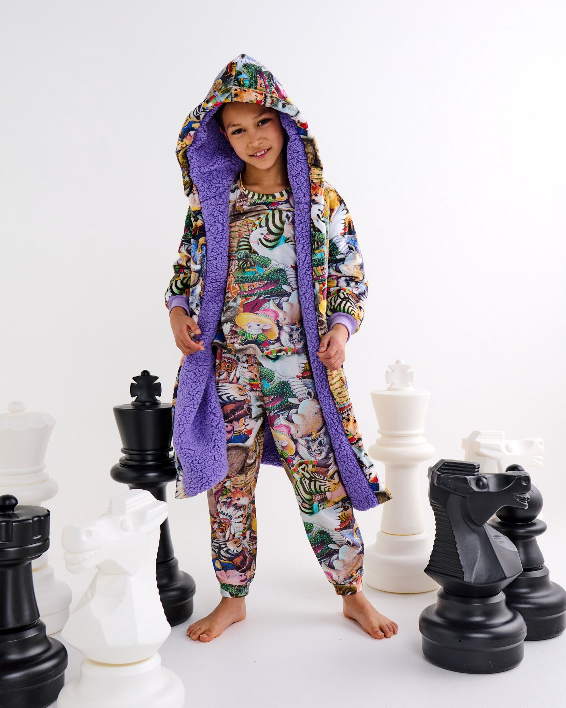 Kip&Co x Eleventh Hour Organic Cotton Kids Pajama Set - Long Sleeve Top & Pants for Cozy Bedtime & Sleepovers | Soft & Comfortable Children's Sleepwear