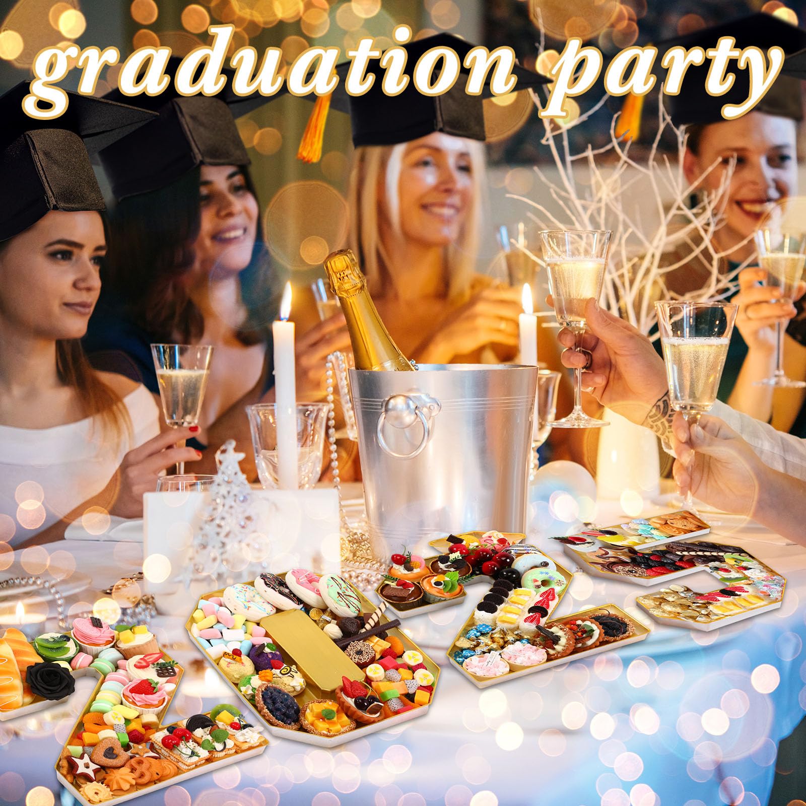 2025 Graduation Party Supplies - 4 Pack 13.7