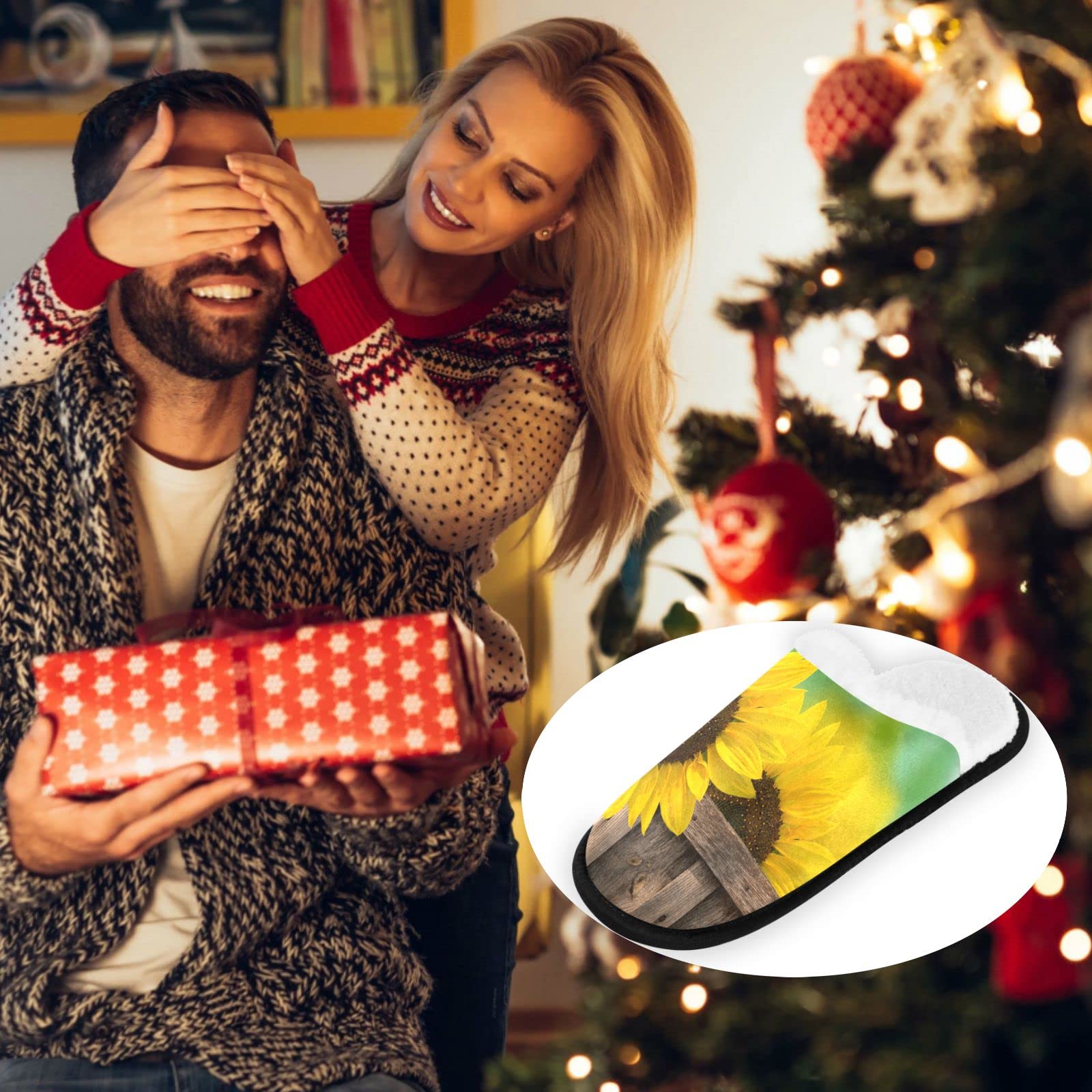 Visesunny Memory Foam Slippers for Women & Men - Warm Winter House Slippers with Cotton Lining - Cozy Indoor/Outdoor Unisex Home Shoes - Perfect for Bedroom, Lounge & Backyard Use