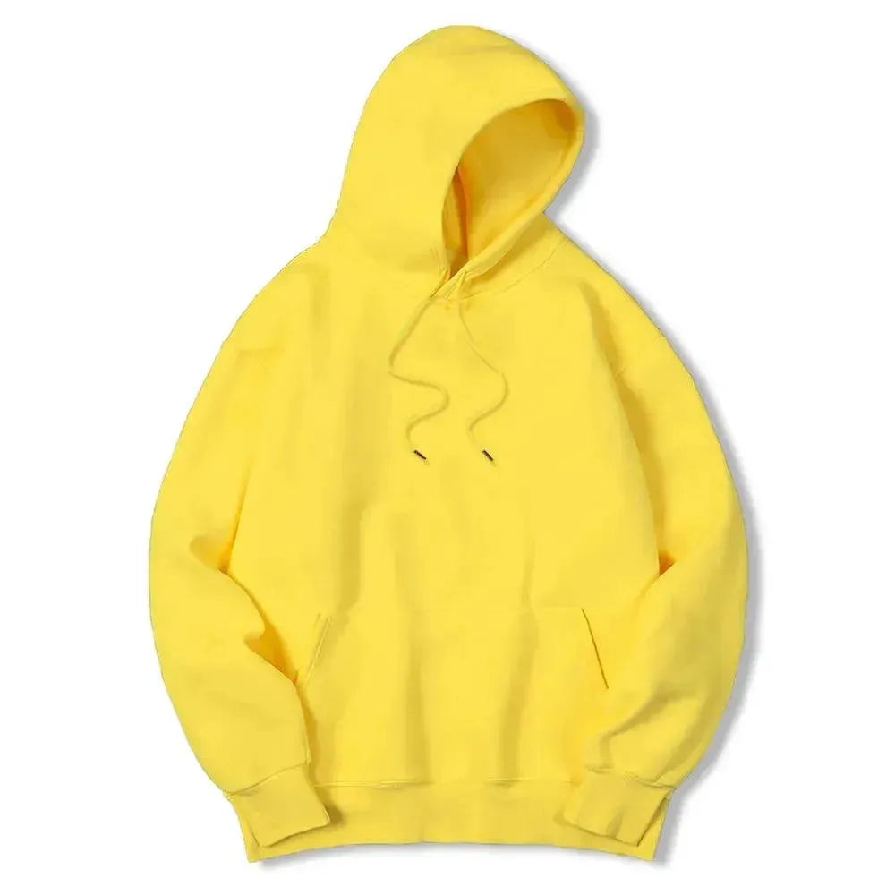 Men's Solid Color Casual Hoodies - Comfortable Pullover Sweatshirt for Everyday Wear, Gym, and Outdoor Activities