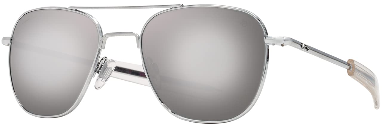 AO Original Pilot Sunglasses - SkyMaster Mirrored Polarized Aviator Sunglasses with Bayonet Temple - UV Protection for Driving, Flying & Outdoor Activities