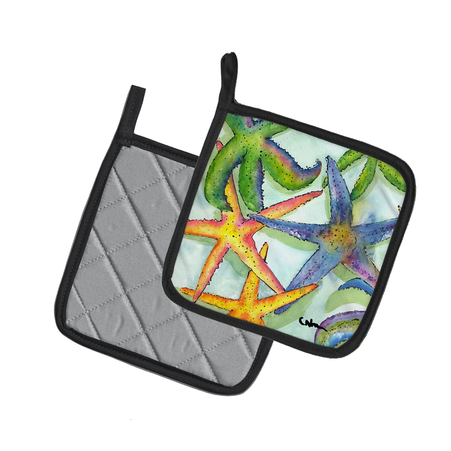 Starfish Pair of Heat Resistant Pot Holders Set - 7.5