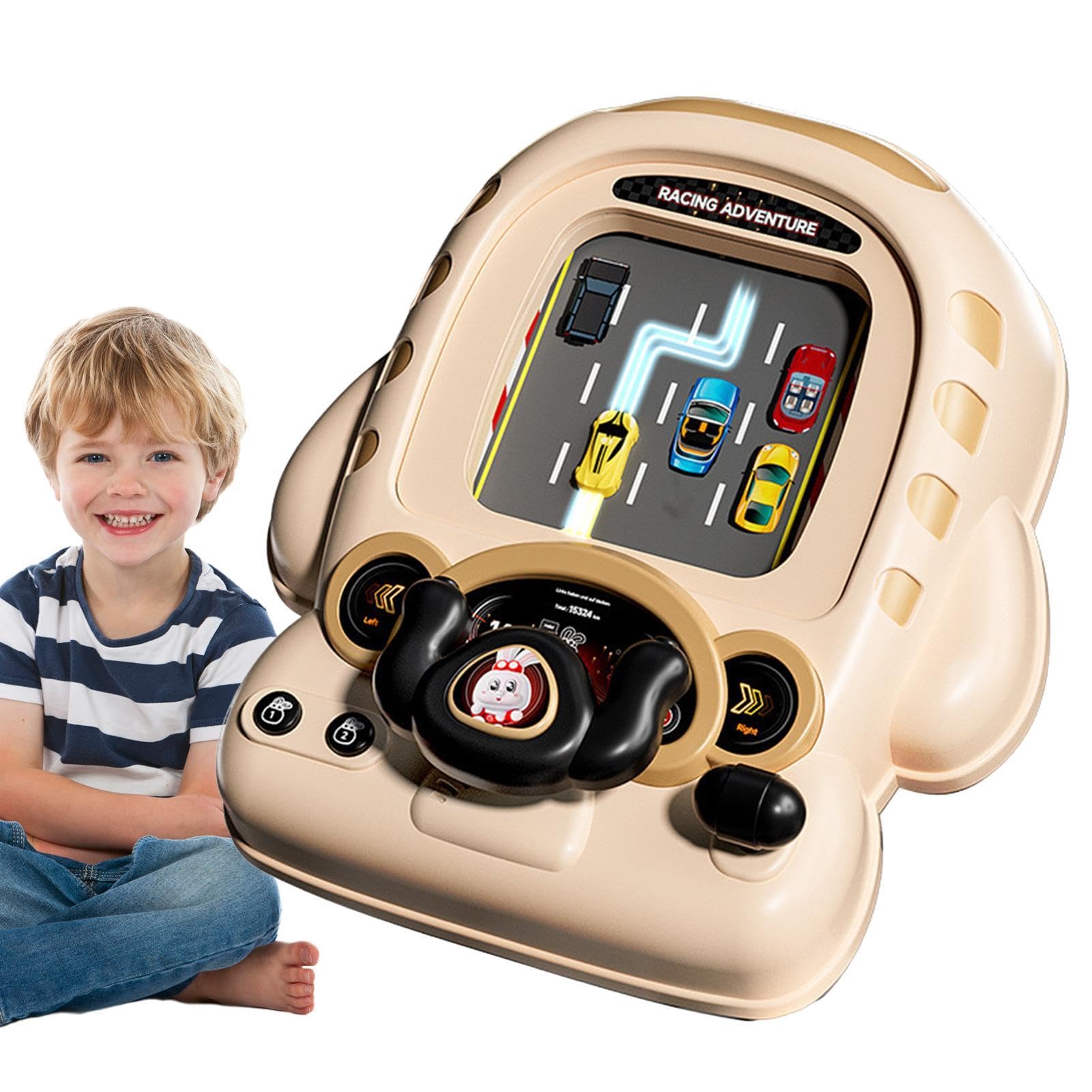 Realistic Electric Simulation Steering Wheel Toy for Kids - Electronic Adventure Escape Game with Sound Effects - Car Driving Simulator & Role Play Toy | Perfect for Pretend Play, Birthday Gifts, and Early Learning Development