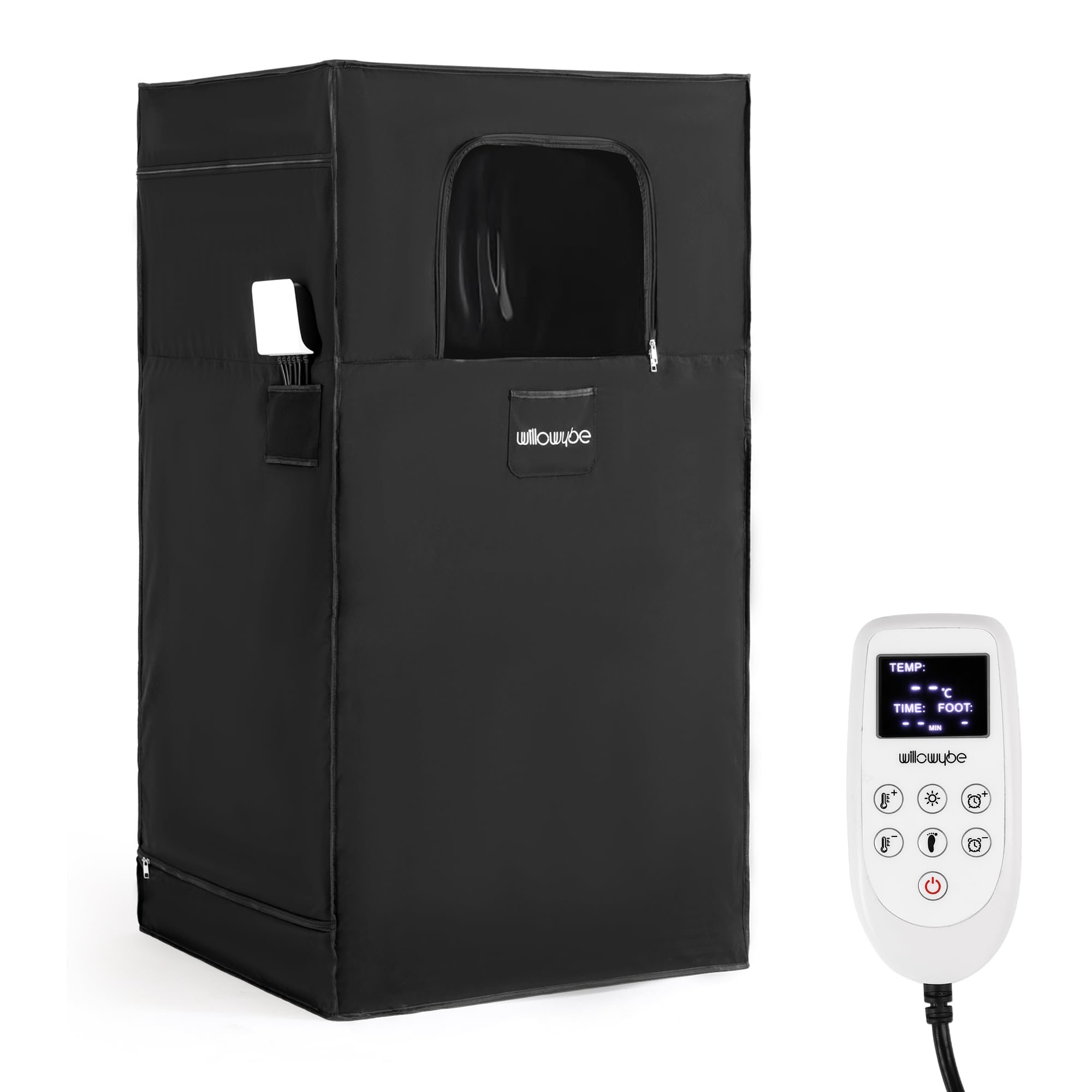 Portable Infrared Sauna for Home - 6 Heating Plates, Sauna Tent, Foot Warmer & LED Light - Full Body Detox & Relaxation - Perfect for Home Spa, Yoga, and Post-Workout Recovery