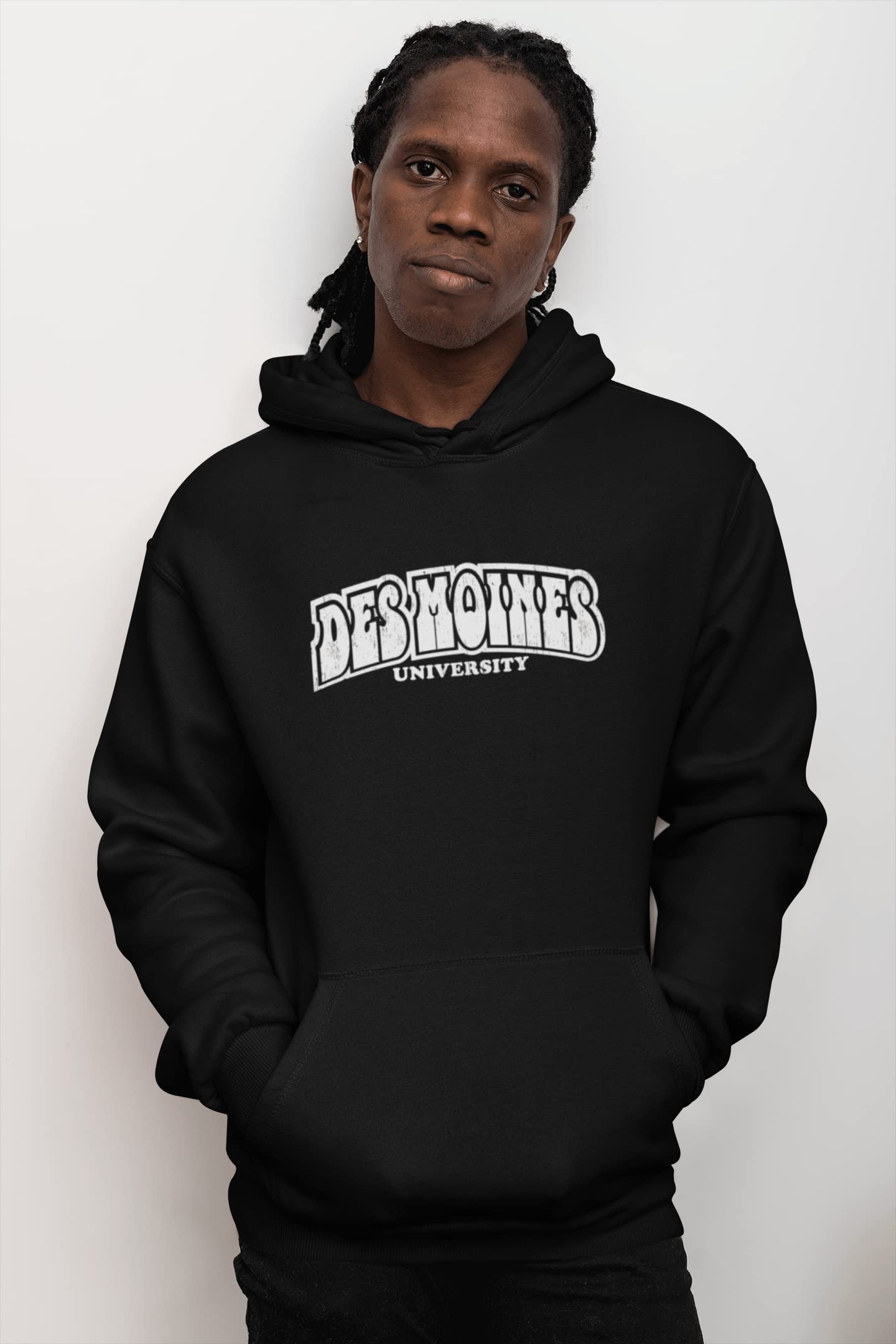 CreateMyTee Des Moines University Block Unisex Hooded Sweatshirt - DMU Apparel for Men & Women | Comfortable College Sweatshirt for Campus Wear, Alumni Events & School Spirit