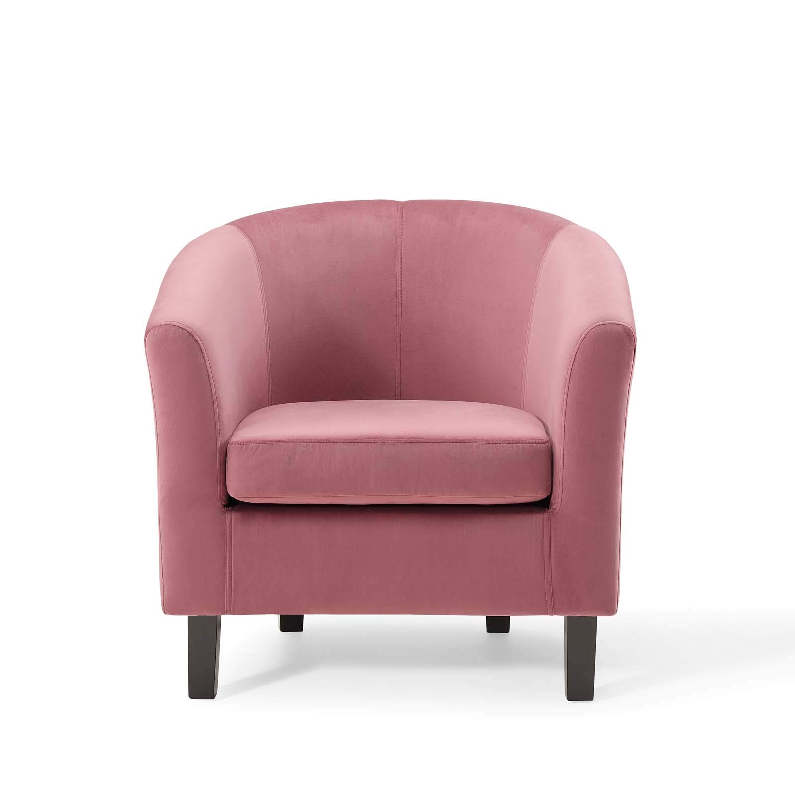Modway Prospect Mid-Century Modern Armchair in Dusty Rose - Stylish Accent Chair for Living Room, Bedroom & Office