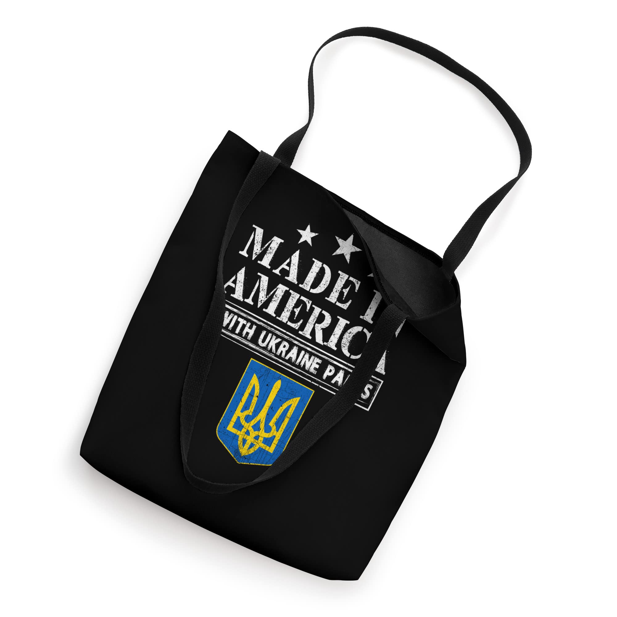 American Made Ukrainian Pride Tote Bag with Authentic Ukraine Parts - Perfect for Grocery Shopping, Travel & Supporting Ukraine