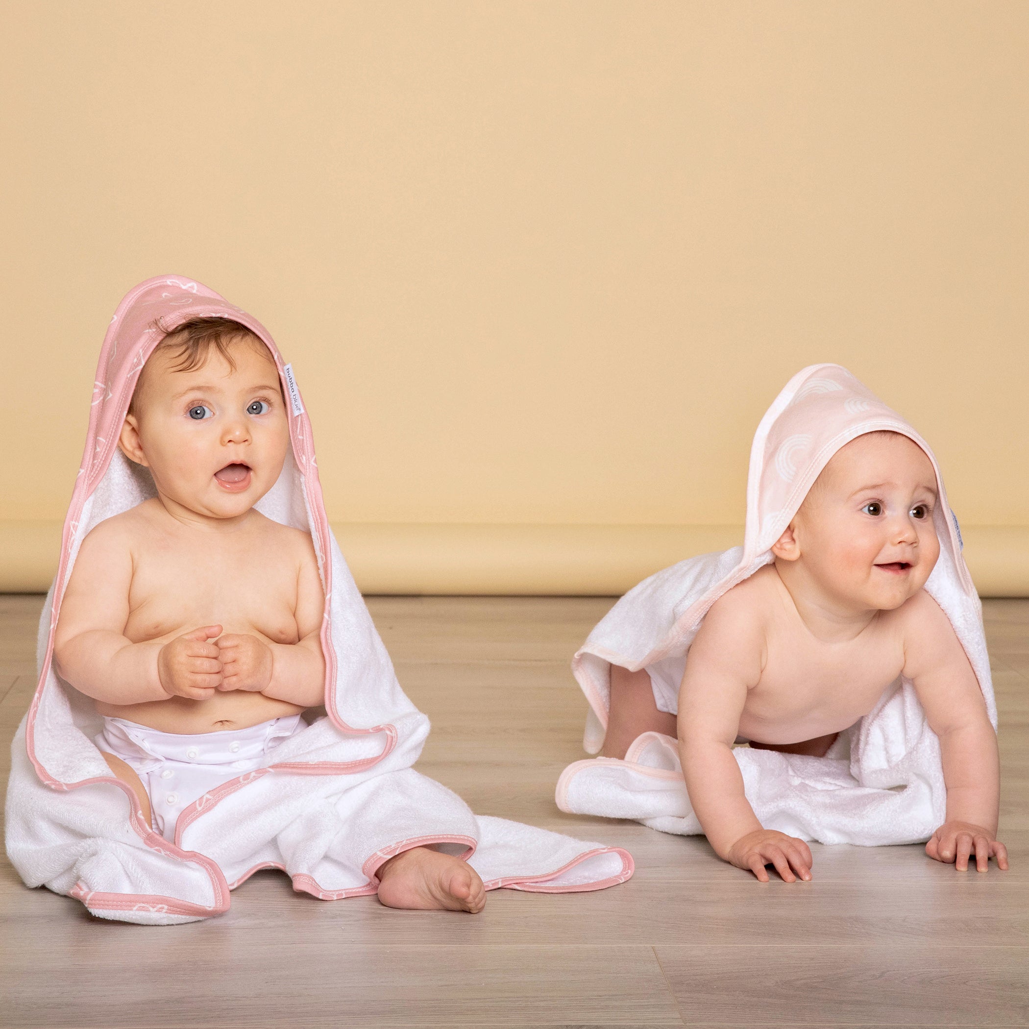 Nordic Style 2-Pack Hooded Towel Set - Dusty Berry & Rose | Soft Absorbent Bath Towels for Babies, Kids & Adults | Perfect for Spa, Beach & Pool Use