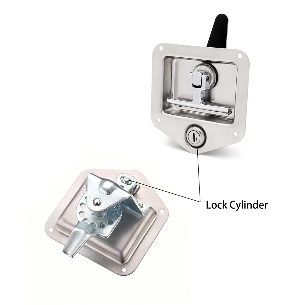 2 Pack Tool Box Locks with Keys - 5/8 Inch Lock Cylinder Replacement for Flush Mounted T Handle Tool Box & Ute - Secure Your Tool Storage for Workshops, Garages & Construction Sites