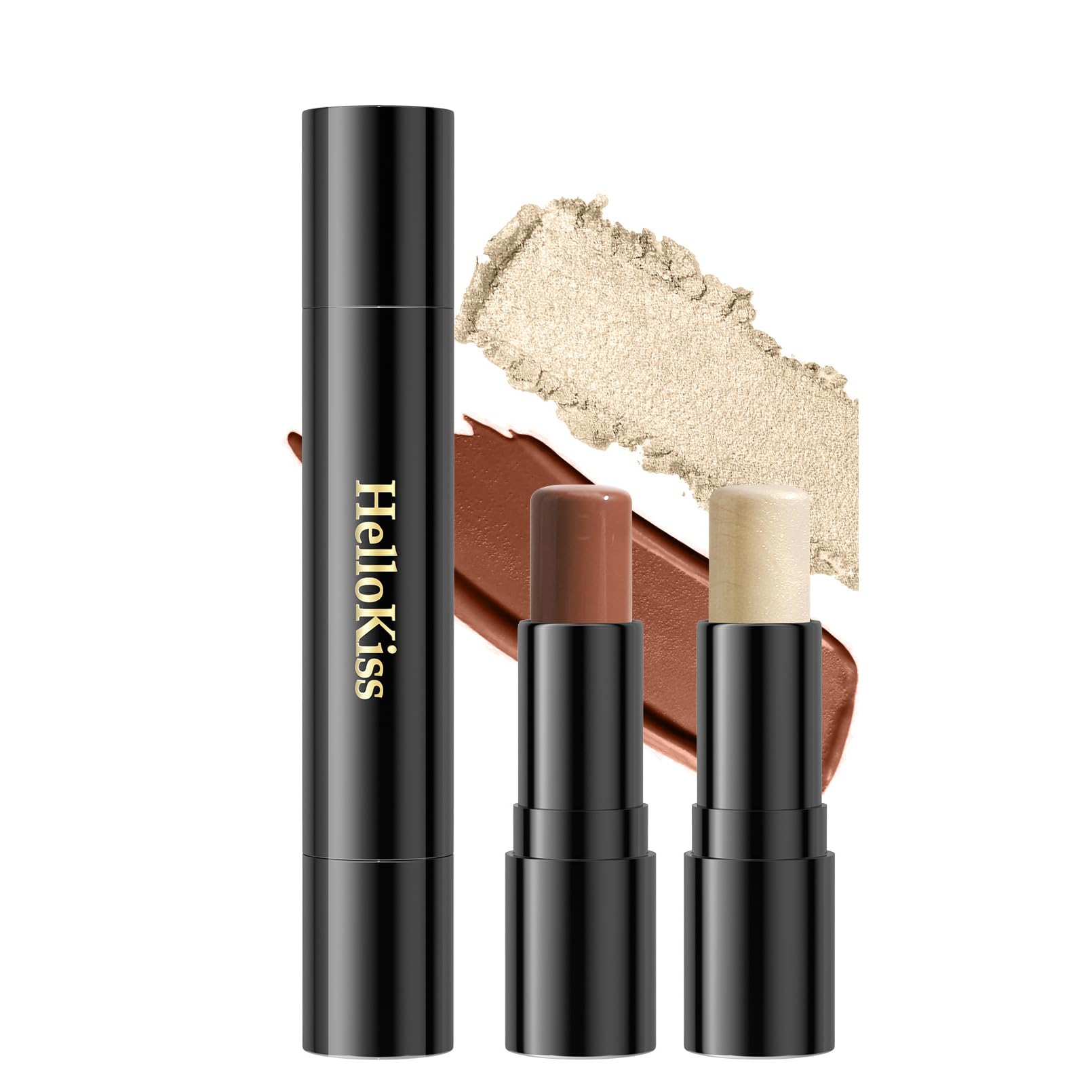 OCHILIMA 2 in 1 Contour Foundation Stick - Creamy Concealer & Highlighter Pen with Bronzer for Face Contouring | Natural Shade 02 | Perfect for Everyday Makeup & Professional Beauty Looks