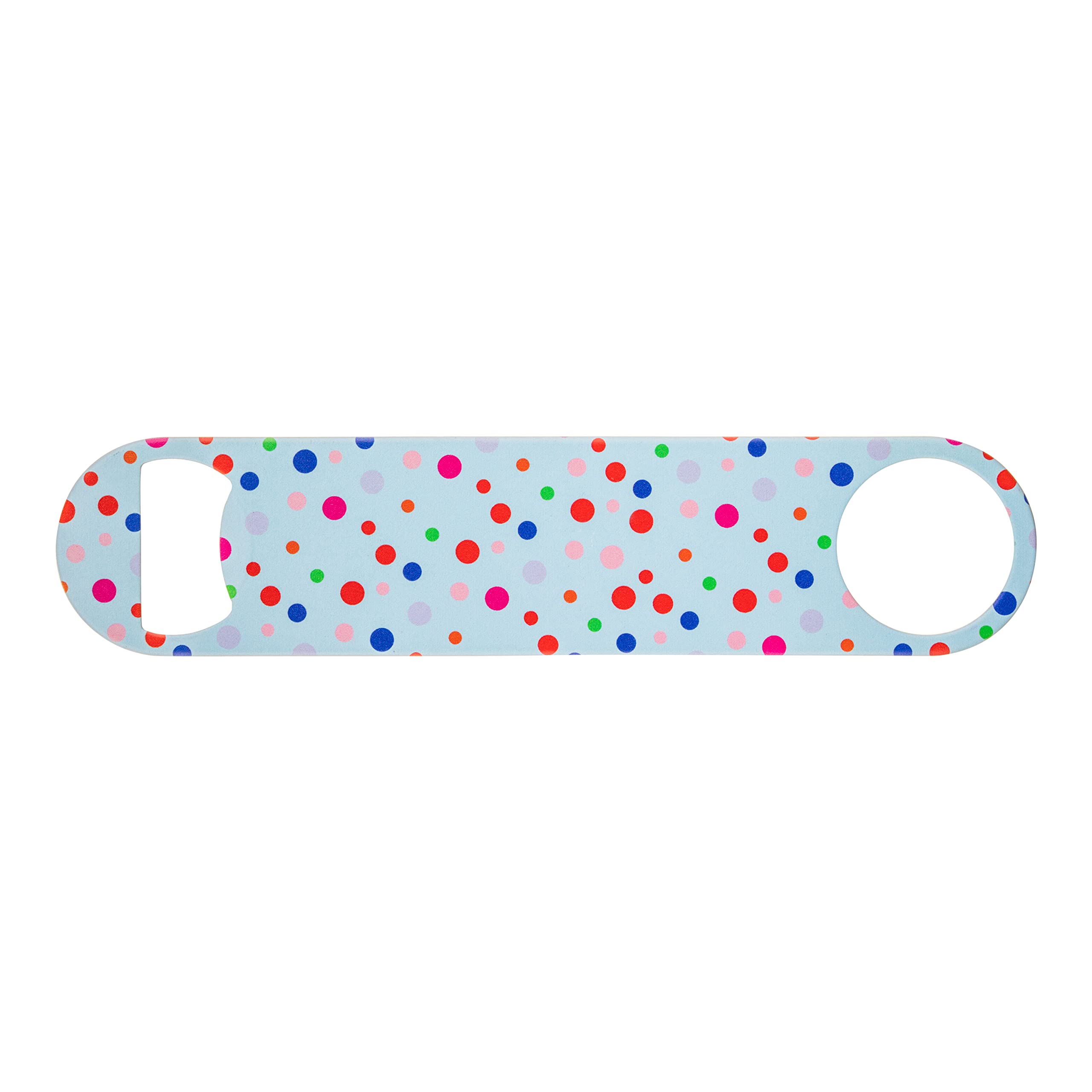 Polka Dot Powder Coated Steel Bottle Opener - Rustproof & Durable Bar Tool for Home, Party, and Outdoor Use