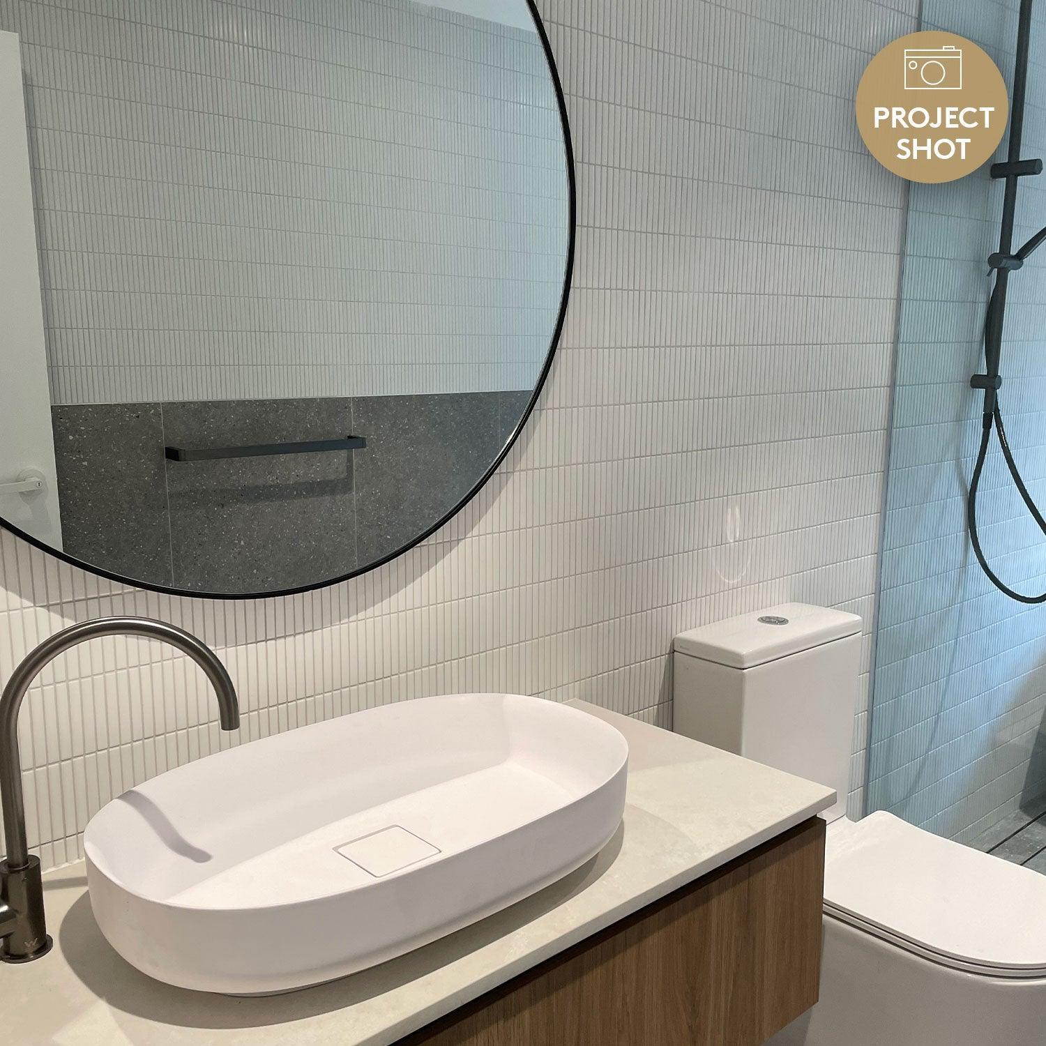 Nara White Kit Kat Gloss Mosaic Tile - Premium Ceramic Wall & Floor Tiles for Kitchen Backsplash, Bathroom, and Shower Decor