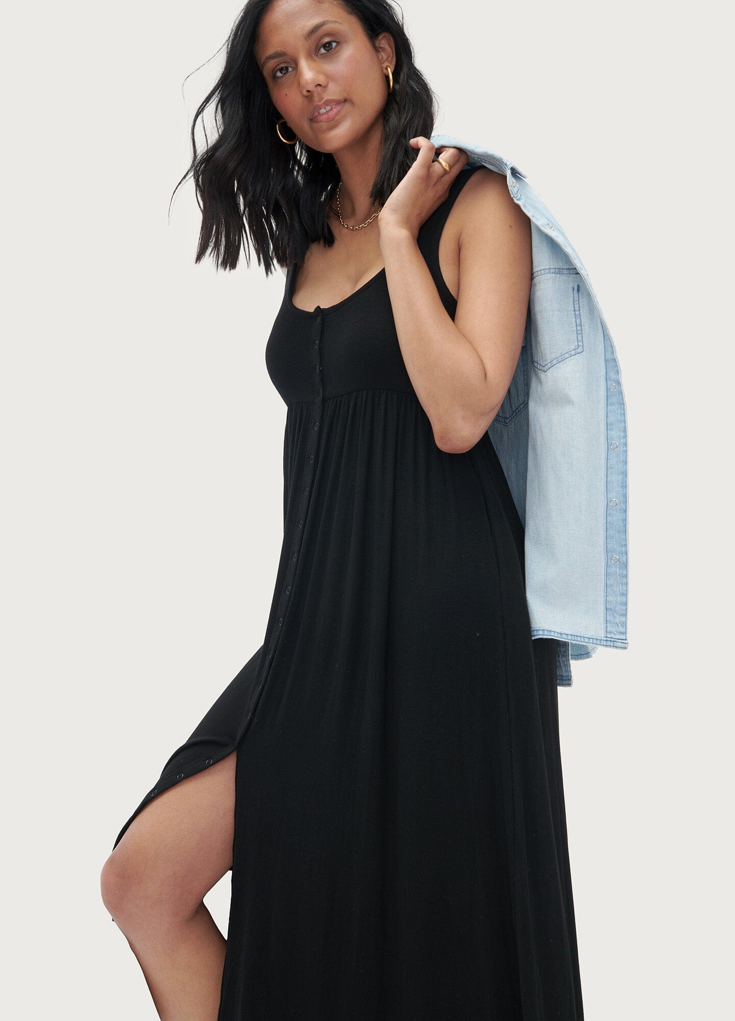 Ultra Soft Ribbed Nursing Tank Dress for Moms - Comfortable & Stylish Breastfeeding Clothes for Everyday Wear, Lounging & Maternity Photos