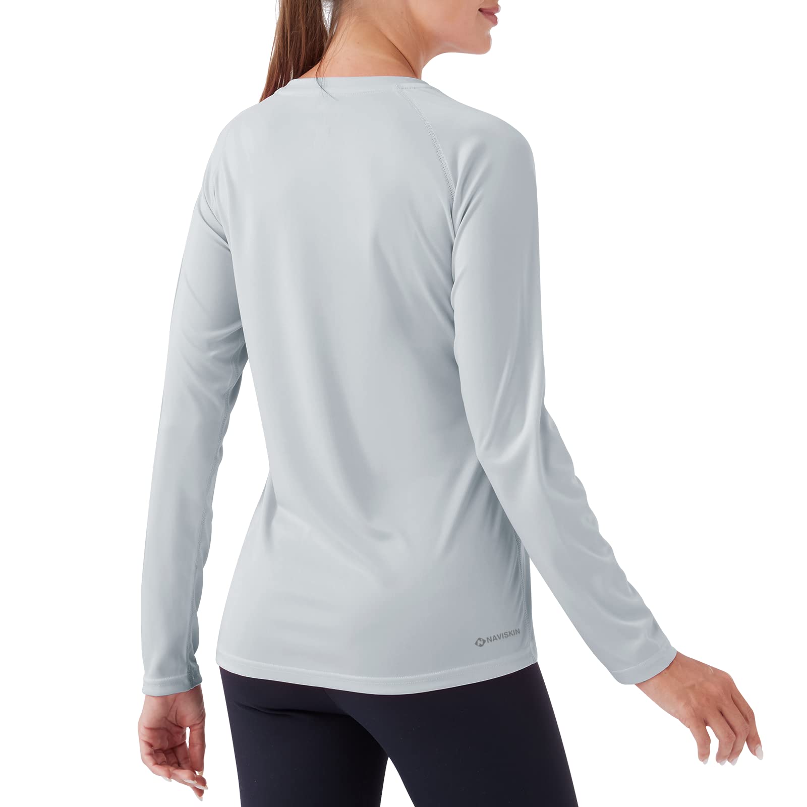 NAVISKIN Women's UPF 50+ Sun Protection Long Sleeve Rash Guard Shirt - Quick Dry Lightweight Hiking & Outdoor Activewear for Beach, Swimming, Yoga, and Running